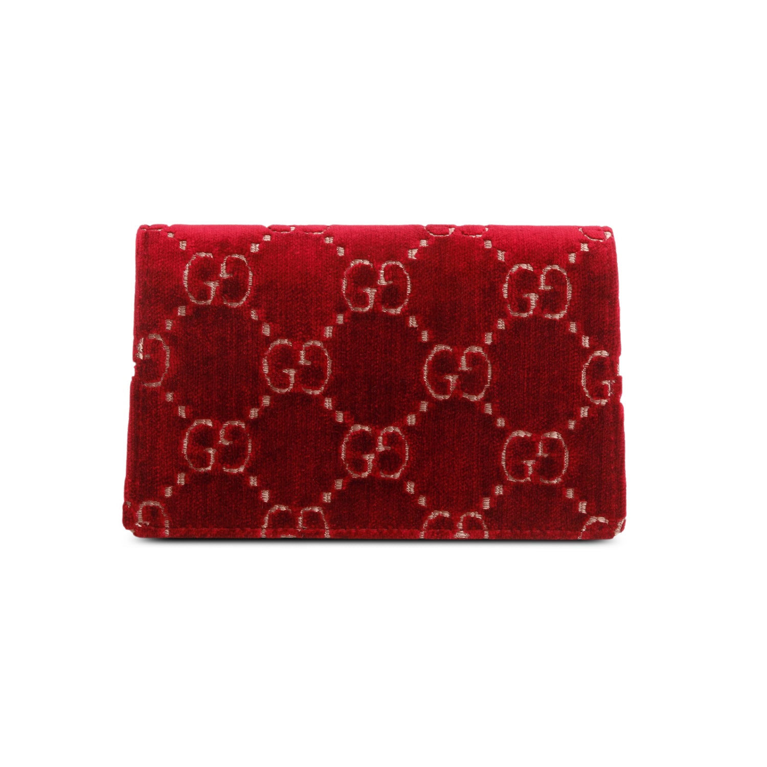 Gucci Red Velvet Skipper Crystal GG Monogram Super Mini Dionysus