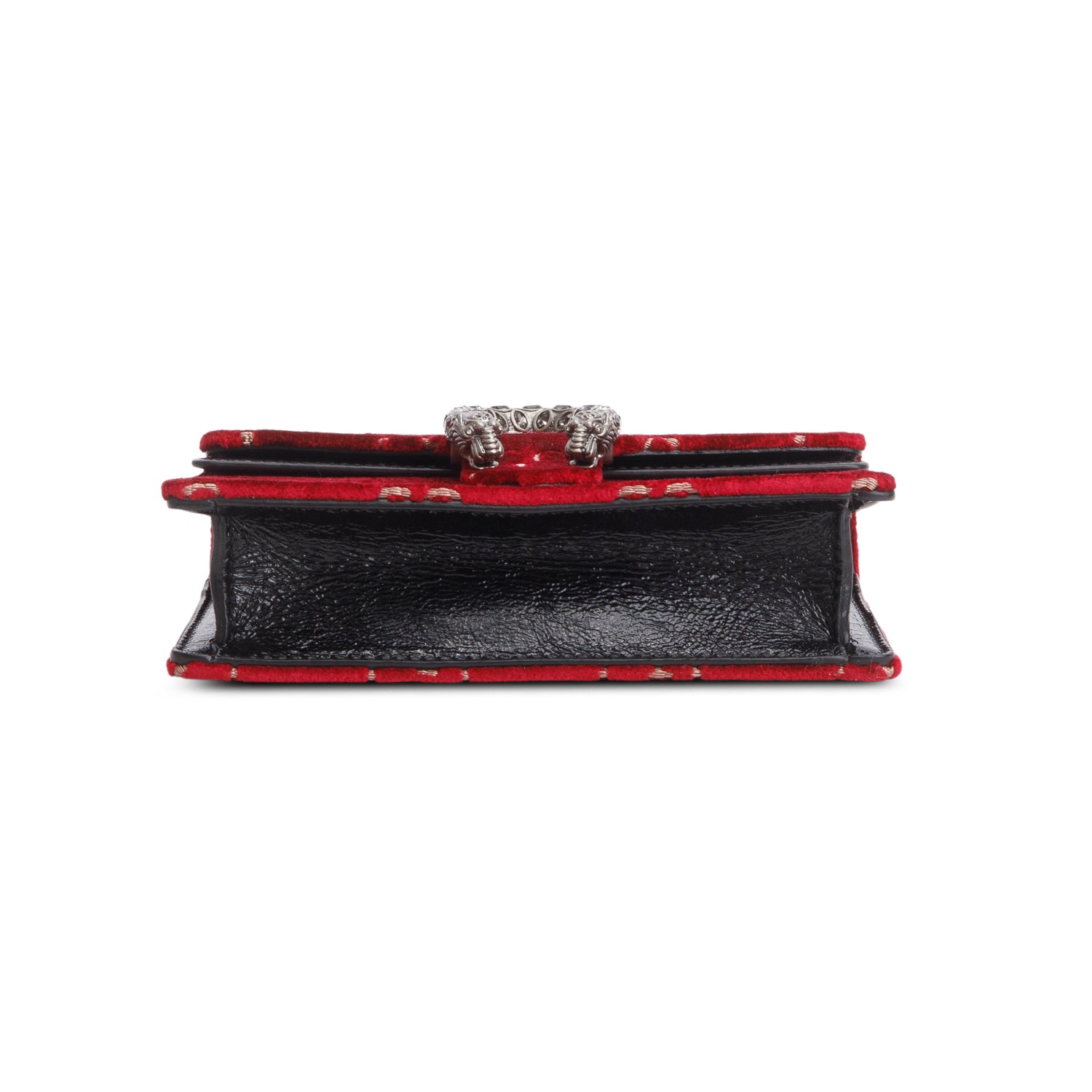 Gucci Red Velvet Skipper Crystal GG Monogram Super Mini Dionysus