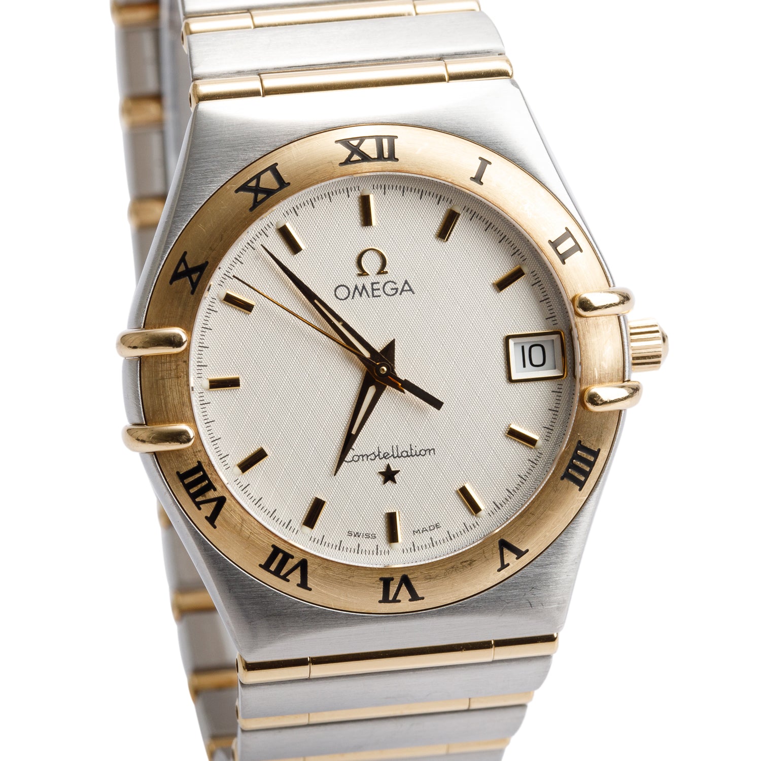 Omega Stainless Steel & 18k Yellow Gold Constellation 34 MM Quartz Watch