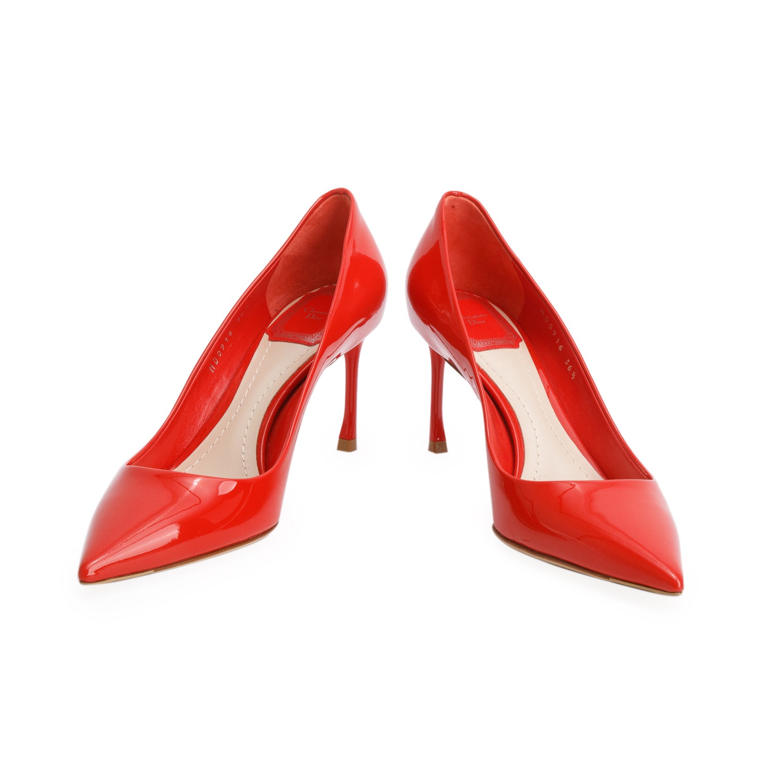 Christian Dior Red Patent Leather Dioressence 70mm Pumps, Women's Size 36.5