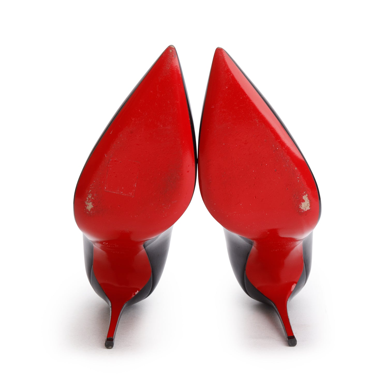 Christian Louboutin Black Patent Leather Kate 100 Pumps, Women's Size 38.5 w/ Box