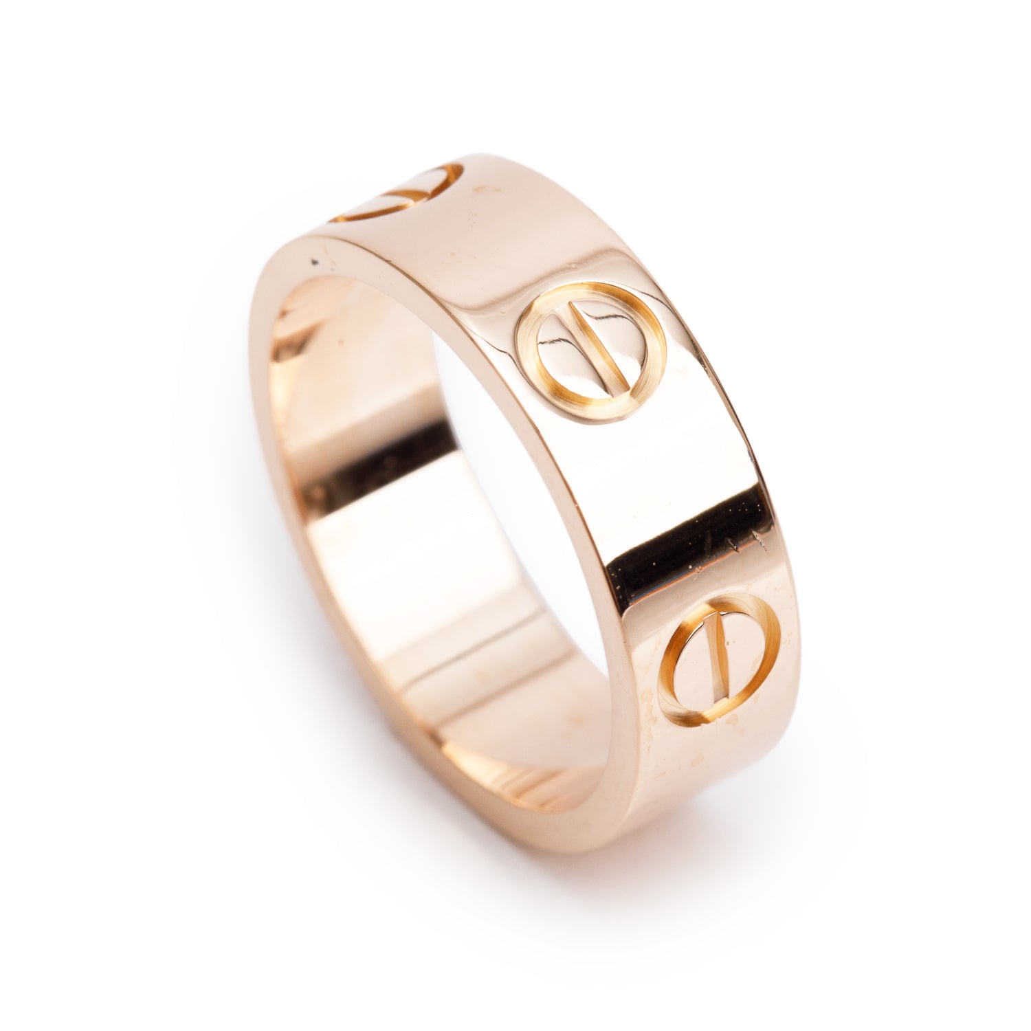 Cartier 18k Rose Gold 5.5 MM Love Ring, Classic Model, Size 49 4.75 w/ Box