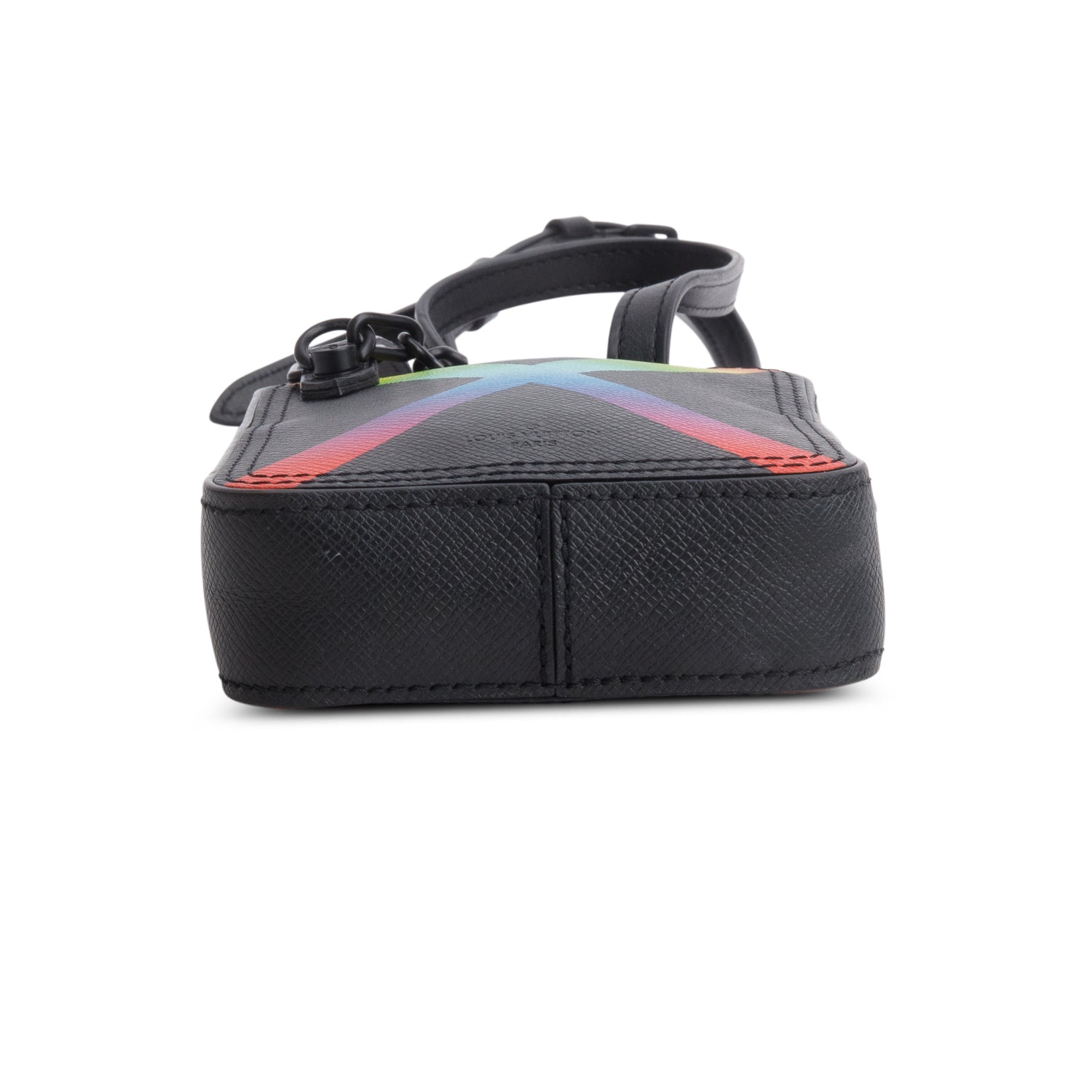 Louis Vuitton Black Taiga Leather Rainbow Danube
