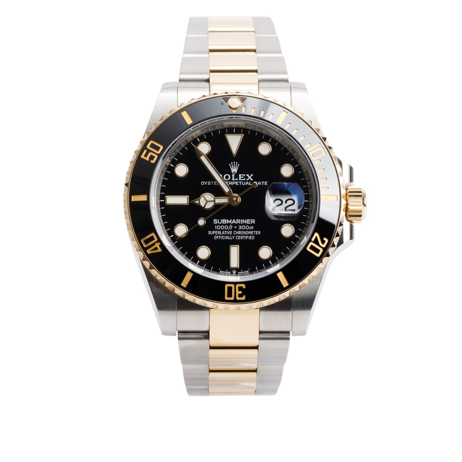 Rolex 2023 Stainless Steel & 18k Yellow Gold Submariner Date 41 MM Automatic Watch Black Dial 126613LN w/ Box & Papers