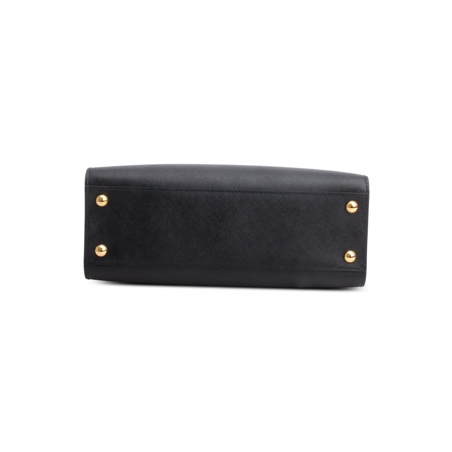 Prada Black Saffiano Cuir Medium Top Handle Tote w/ Strap