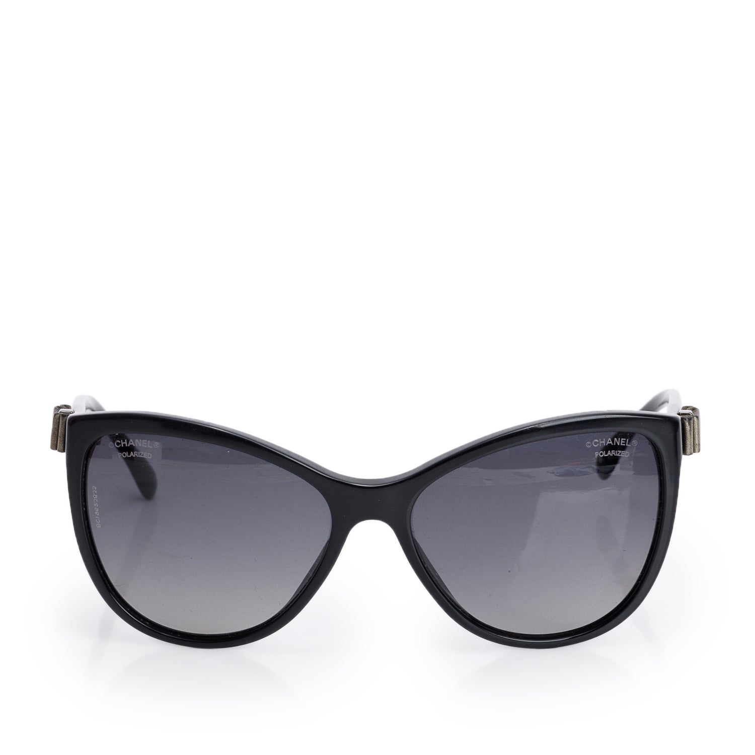 Chanel 5281-Q Black Acetate Cat Eye Sunglasses w/ Box