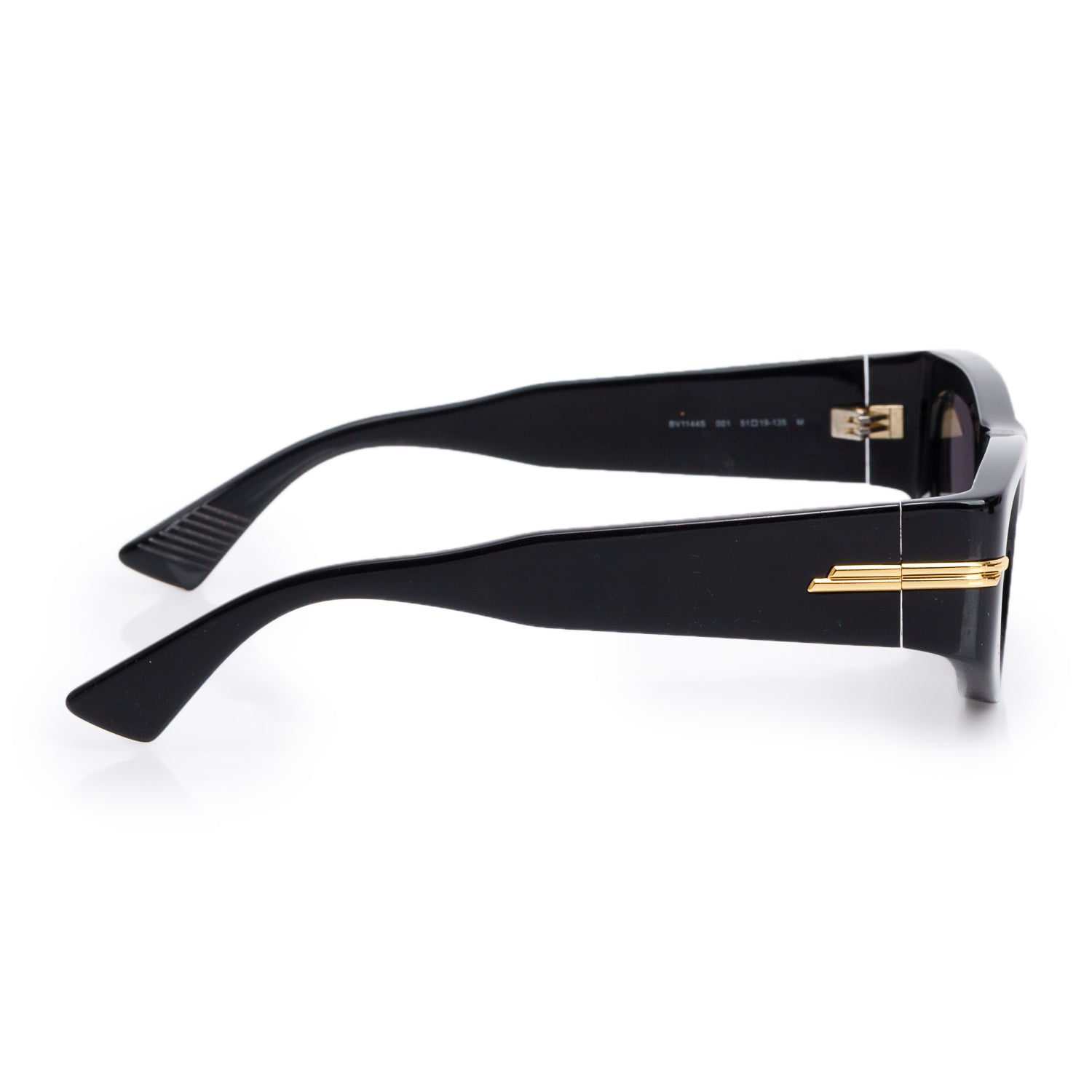Bottega Veneta BV1144S Black Acetate Oval Sunglasses w/ Case