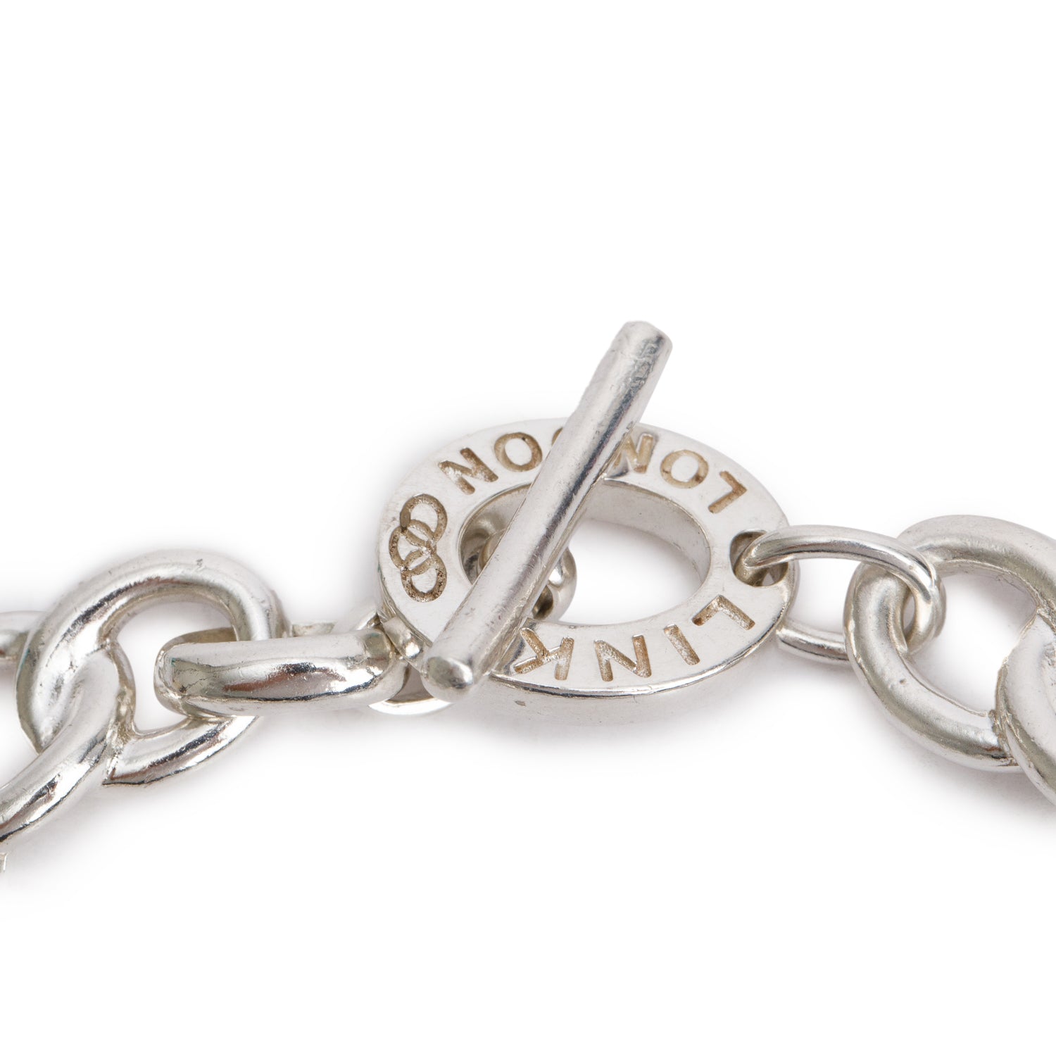 Links of London Sterling Silver Multi Charm Toggle Bracelet w/ Box