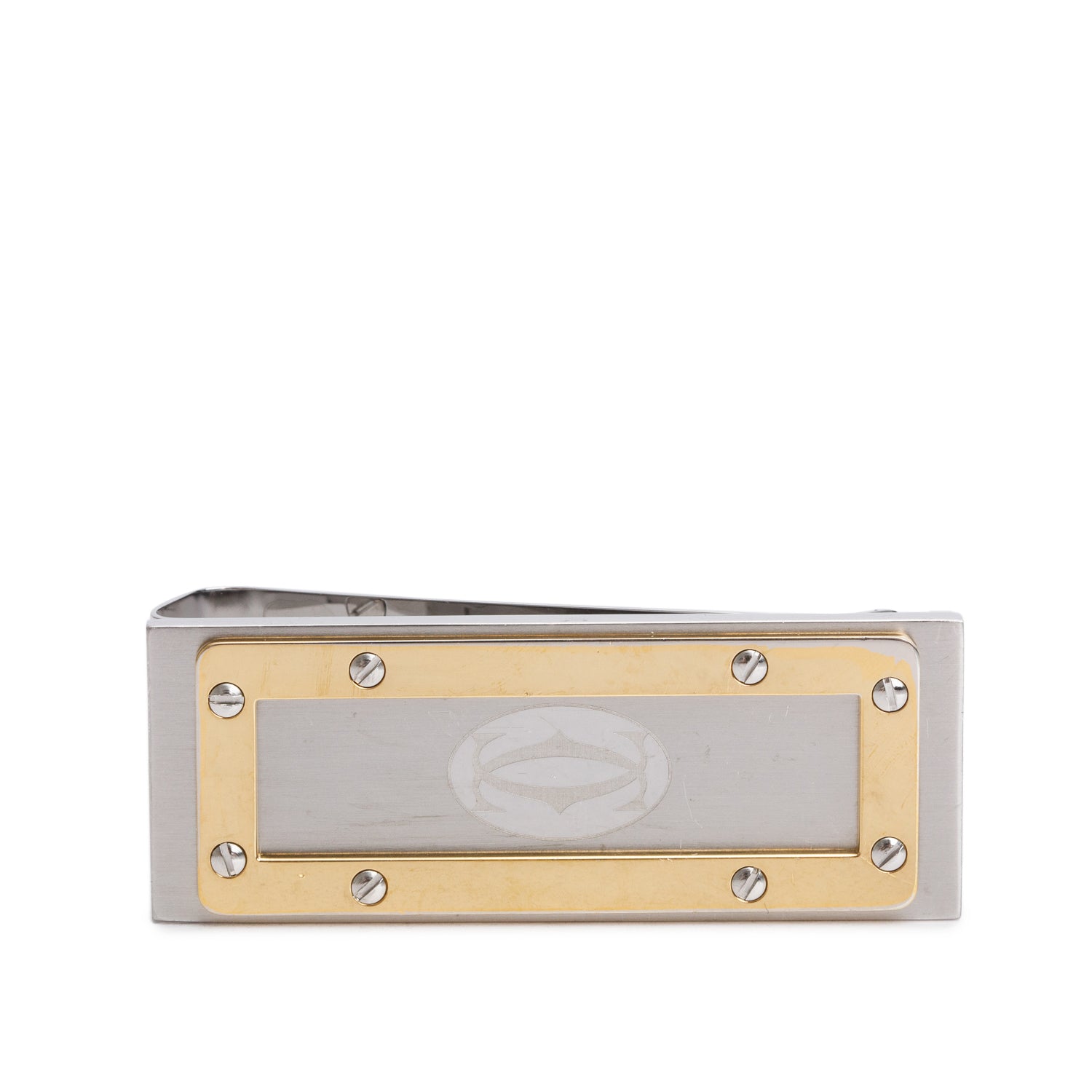 Cartier Stainless Steel & Gold Plated Large Santos de Cartier Money Clip