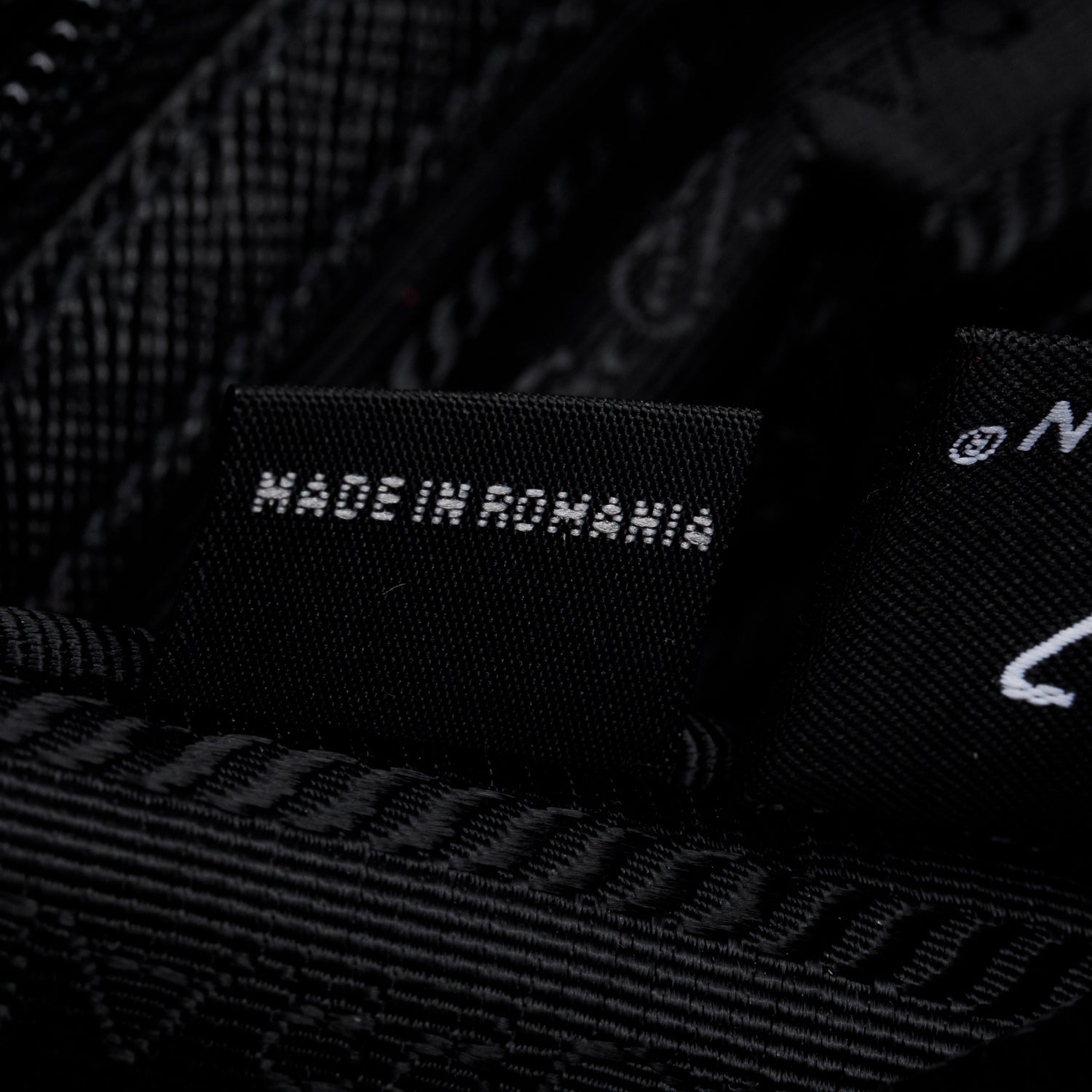 Prada Black Tessuto Nylon Saffiano Tote w/ Strap