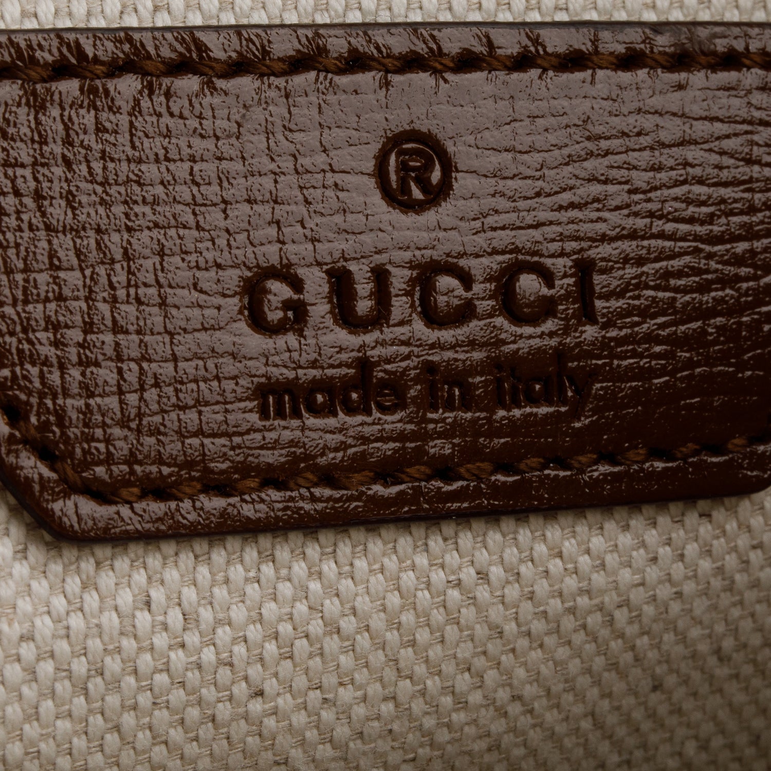 Gucci Brown GG Supreme Monogram Textured Calfskin Retro Interlocking G Belt Bag