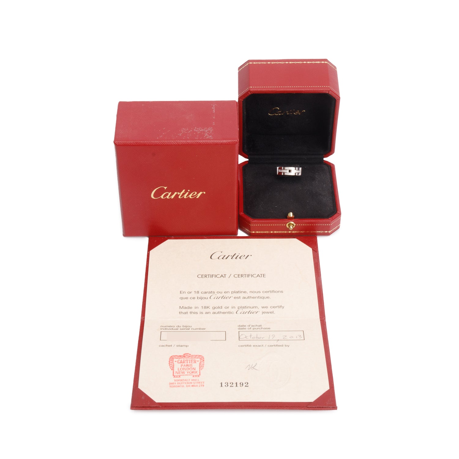 Cartier Vintage White Gold Diamond Maillon Panthere Ring, Size 49 4.75 w/ Box & Certificate