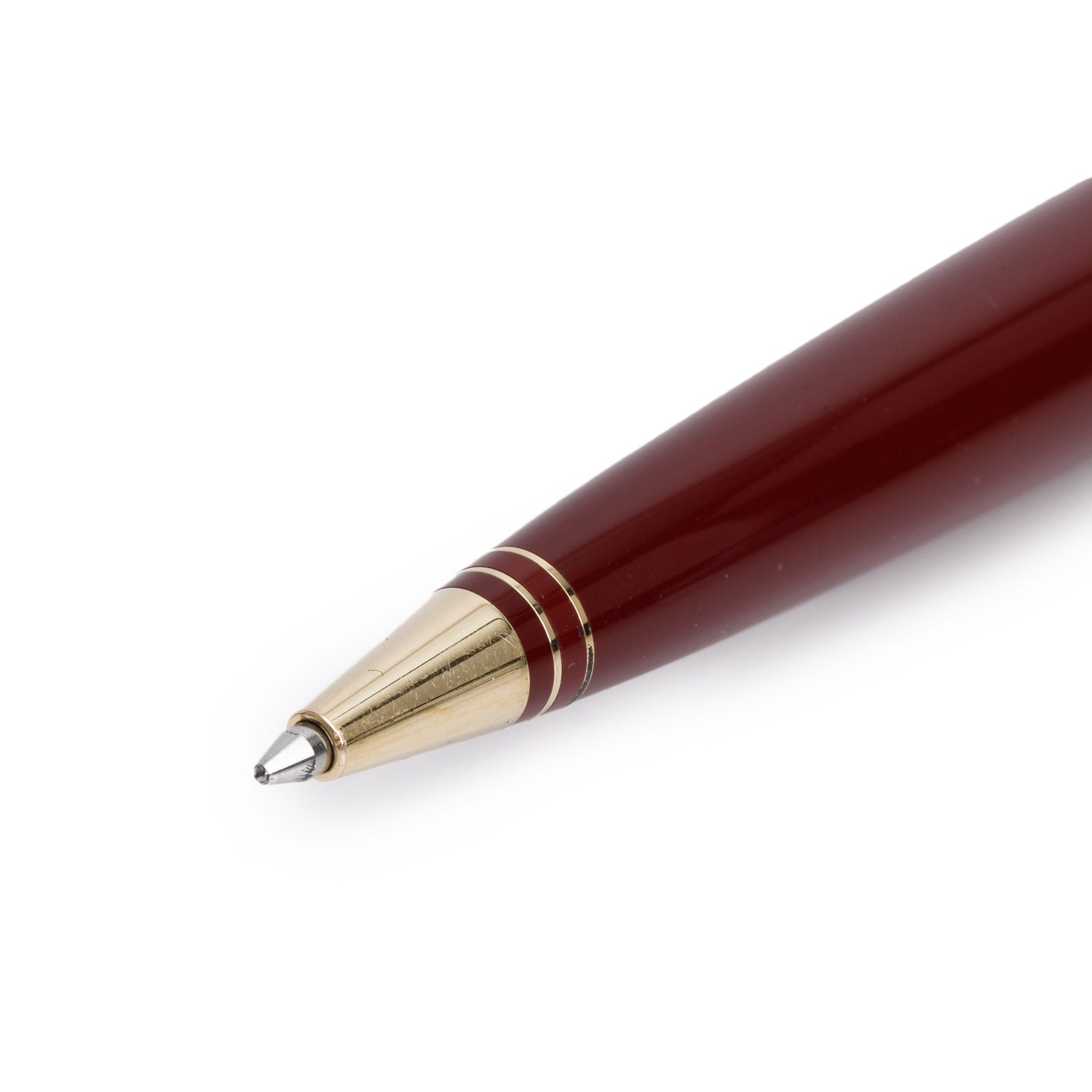 Louis Vuitton Gold Plated Burgundy Laquered Doc Ballpoint Pen w/ Box