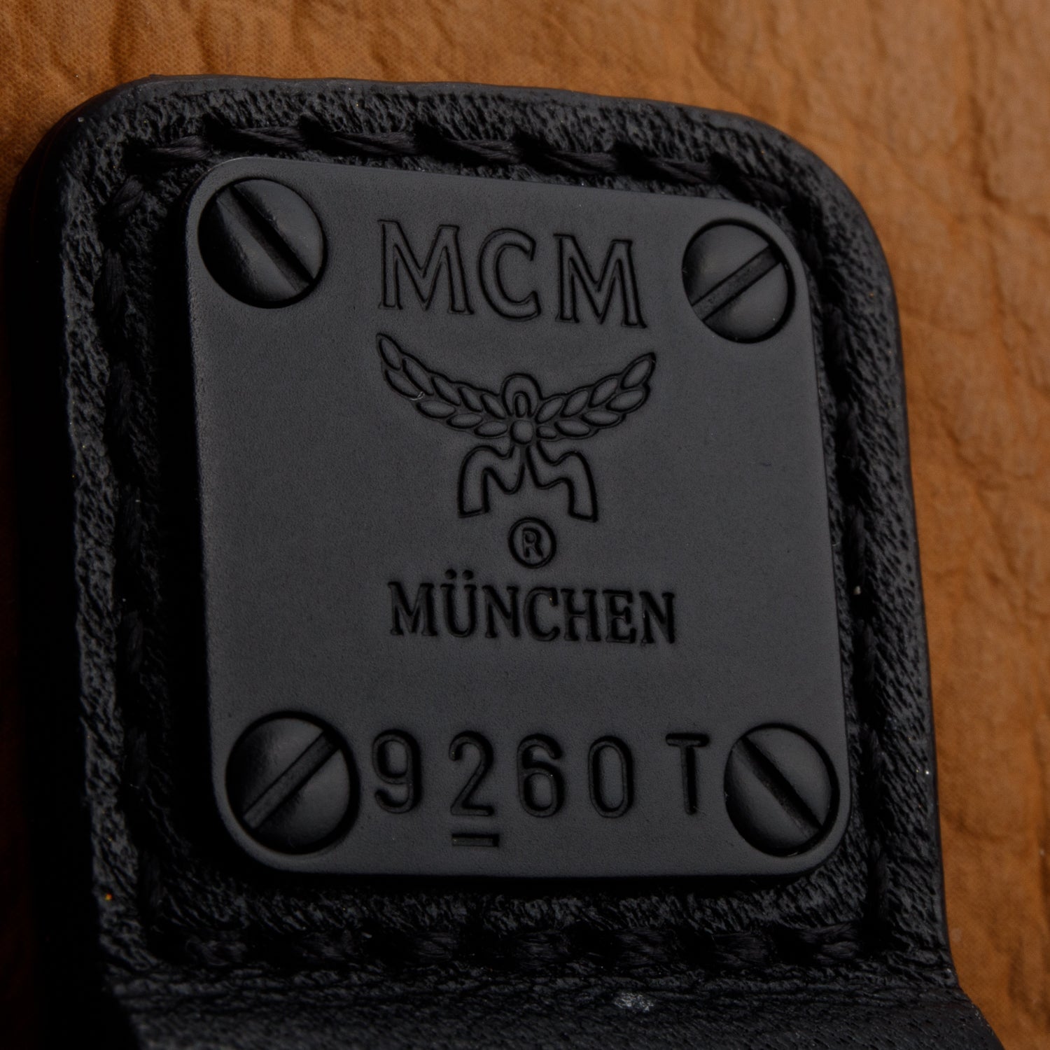 MCM Brown Visetos Portuna Heritage Logo Small Crossbody Bag