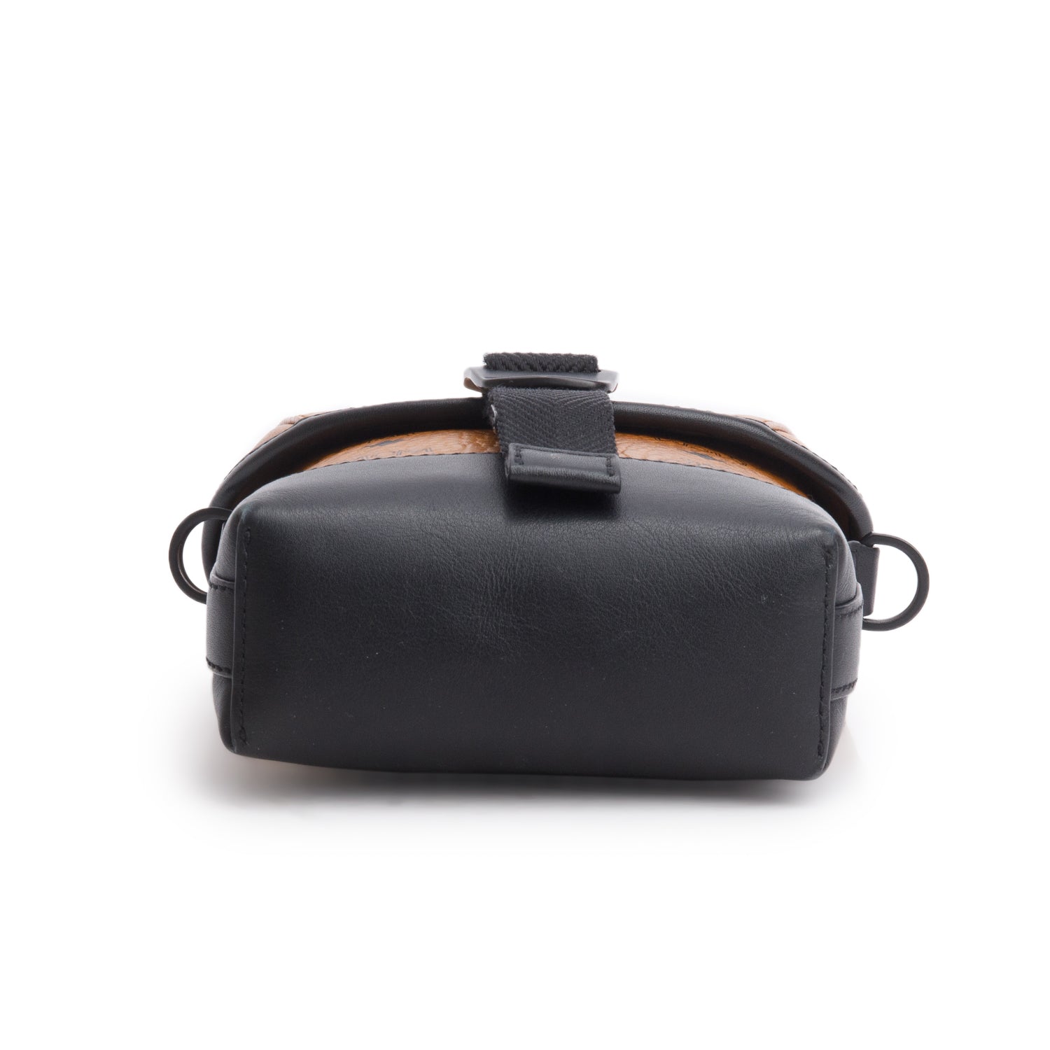 MCM Brown Visetos Portuna Heritage Logo Small Crossbody Bag