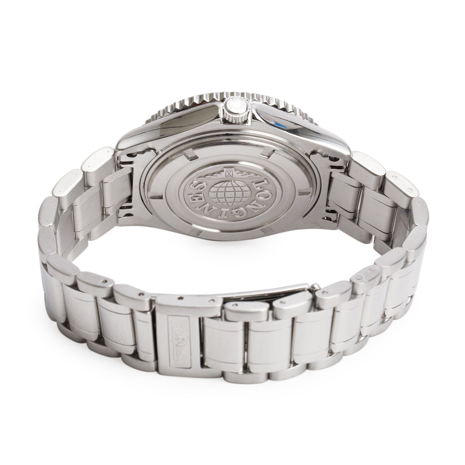 Longines Vintage Stainless Steel Admiral Five Star Day Date 38 MM Automatic Watch White Dial