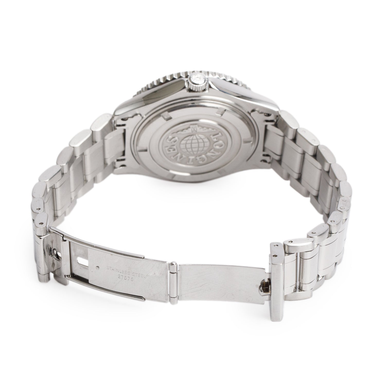 Longines Vintage Stainless Steel Admiral Five Star Day Date 38 MM Automatic Watch White Dial