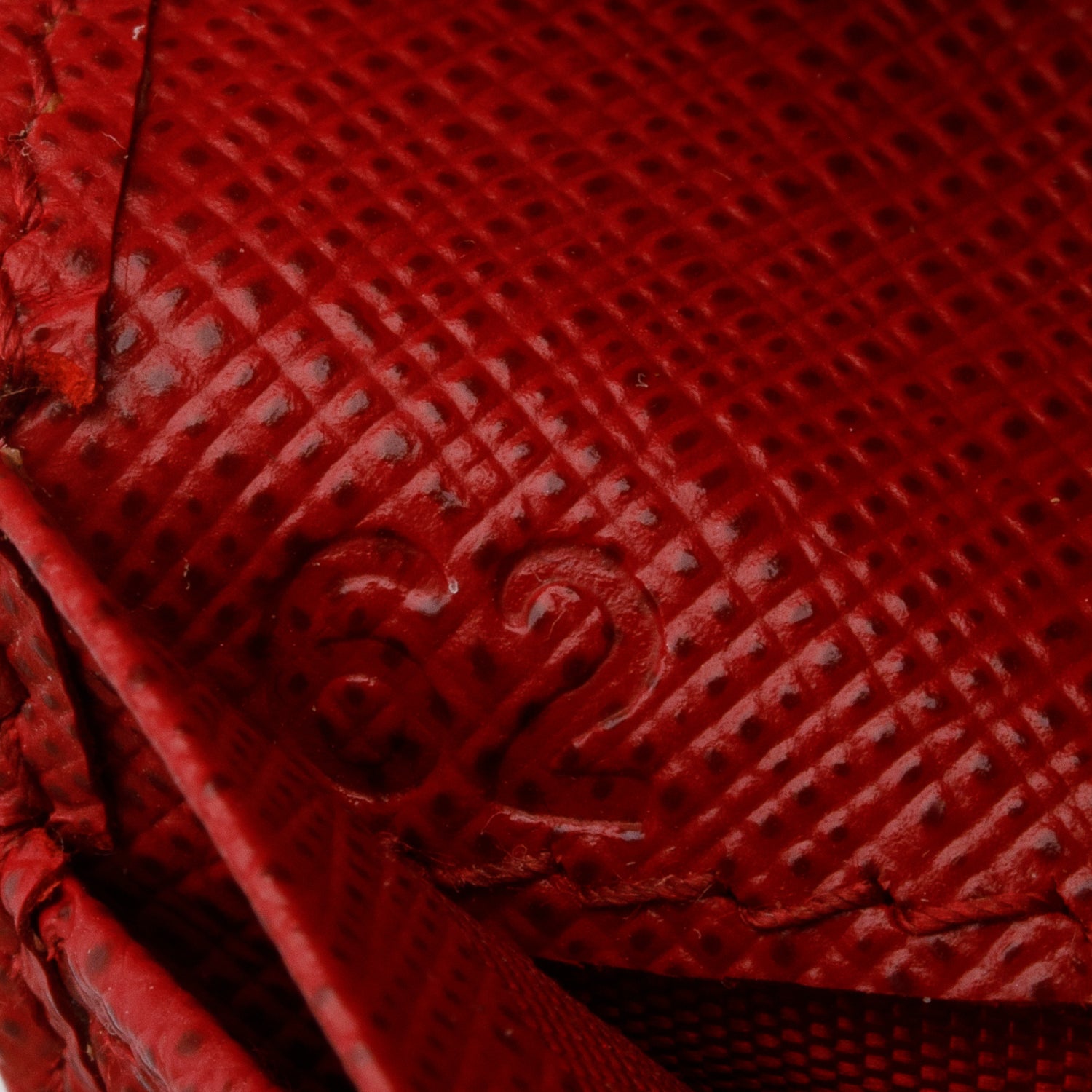 Prada 2023 Red Saffiano Compact Zip Around Wallet w/ Box & Authenticity Card