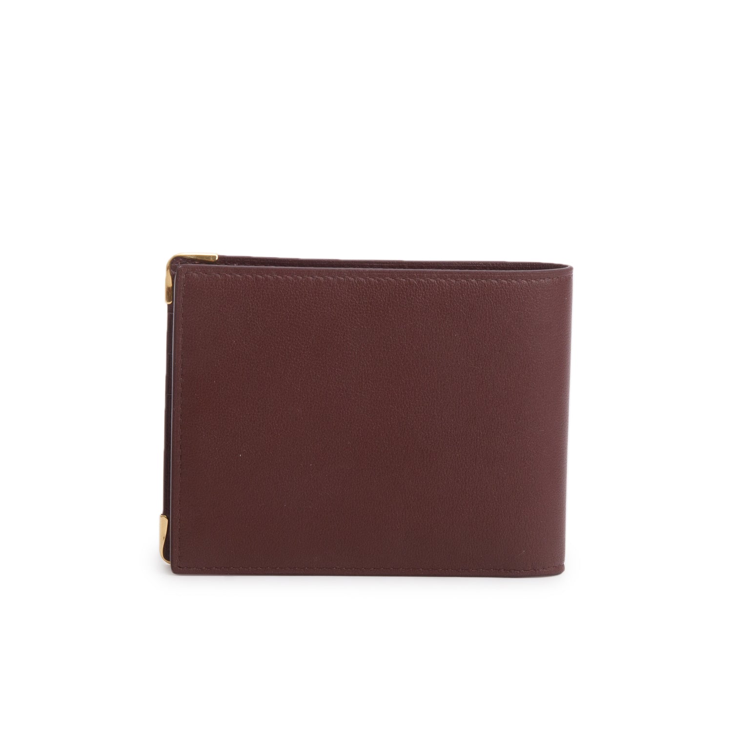 Cartier Burgundy Calfskin Monogram Must Wallet w/ Box