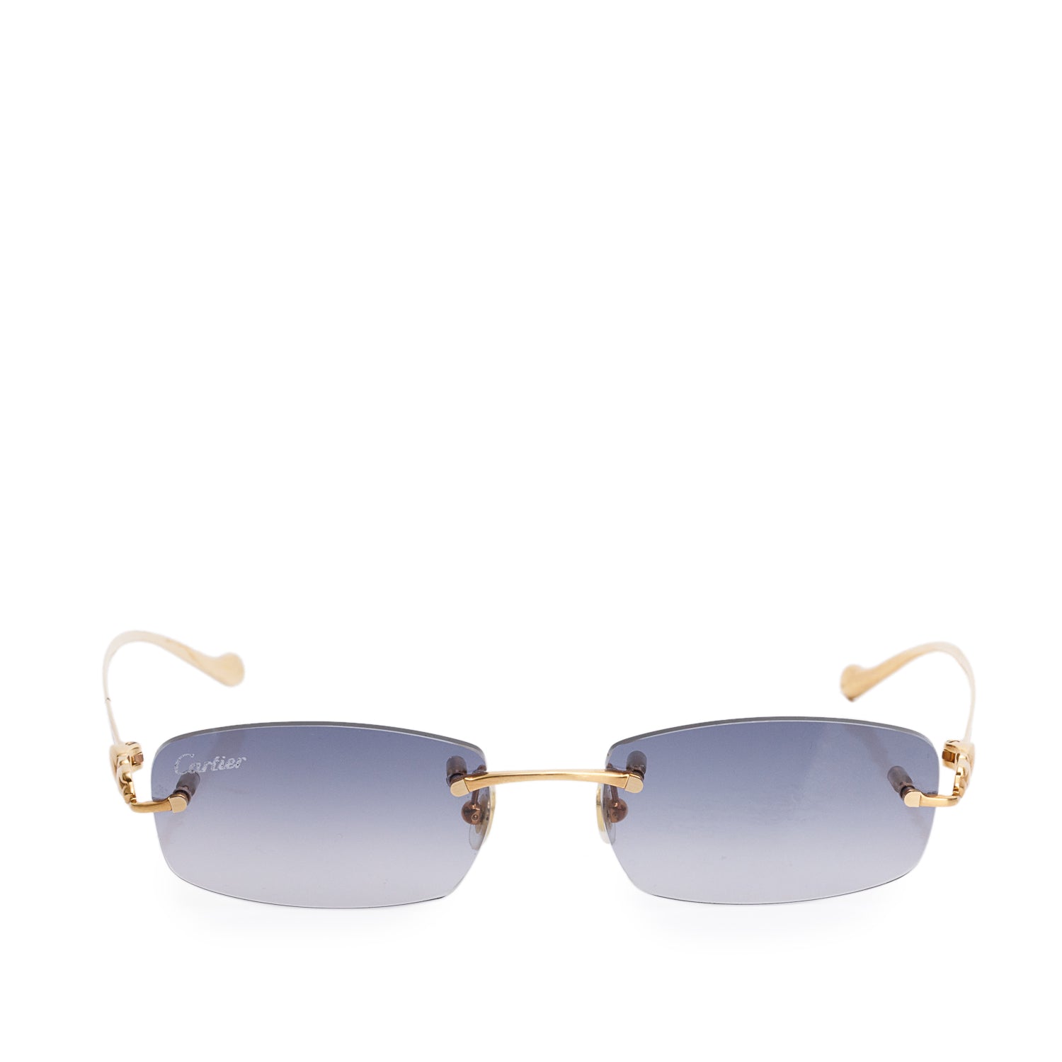 Cartier CT0061O Purple Rimless Panthere de Cartier Square Sunglasses w/ Case