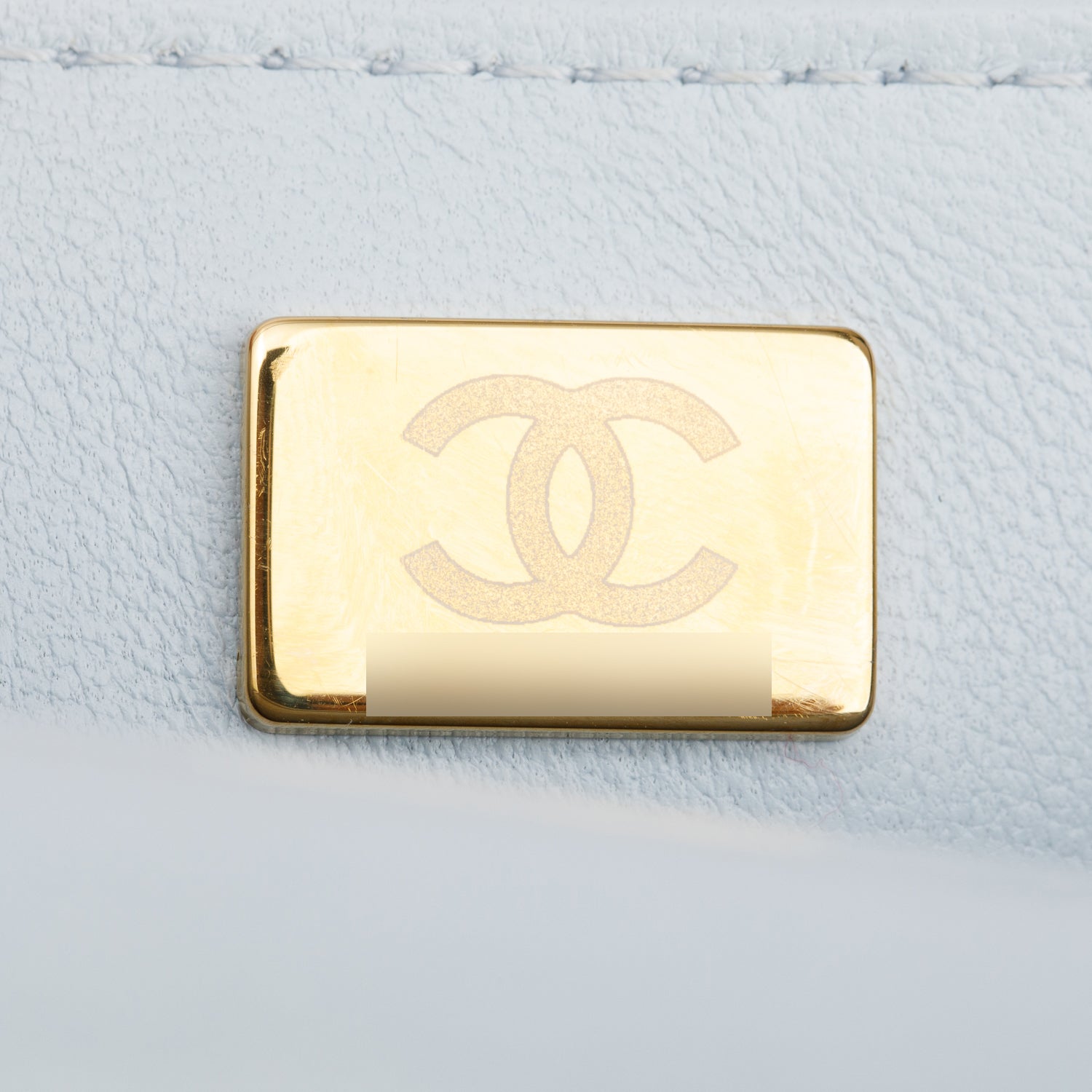 Chanel Blue Lambskin Quilted Pearl Twist Mini Square Flap w/ Box