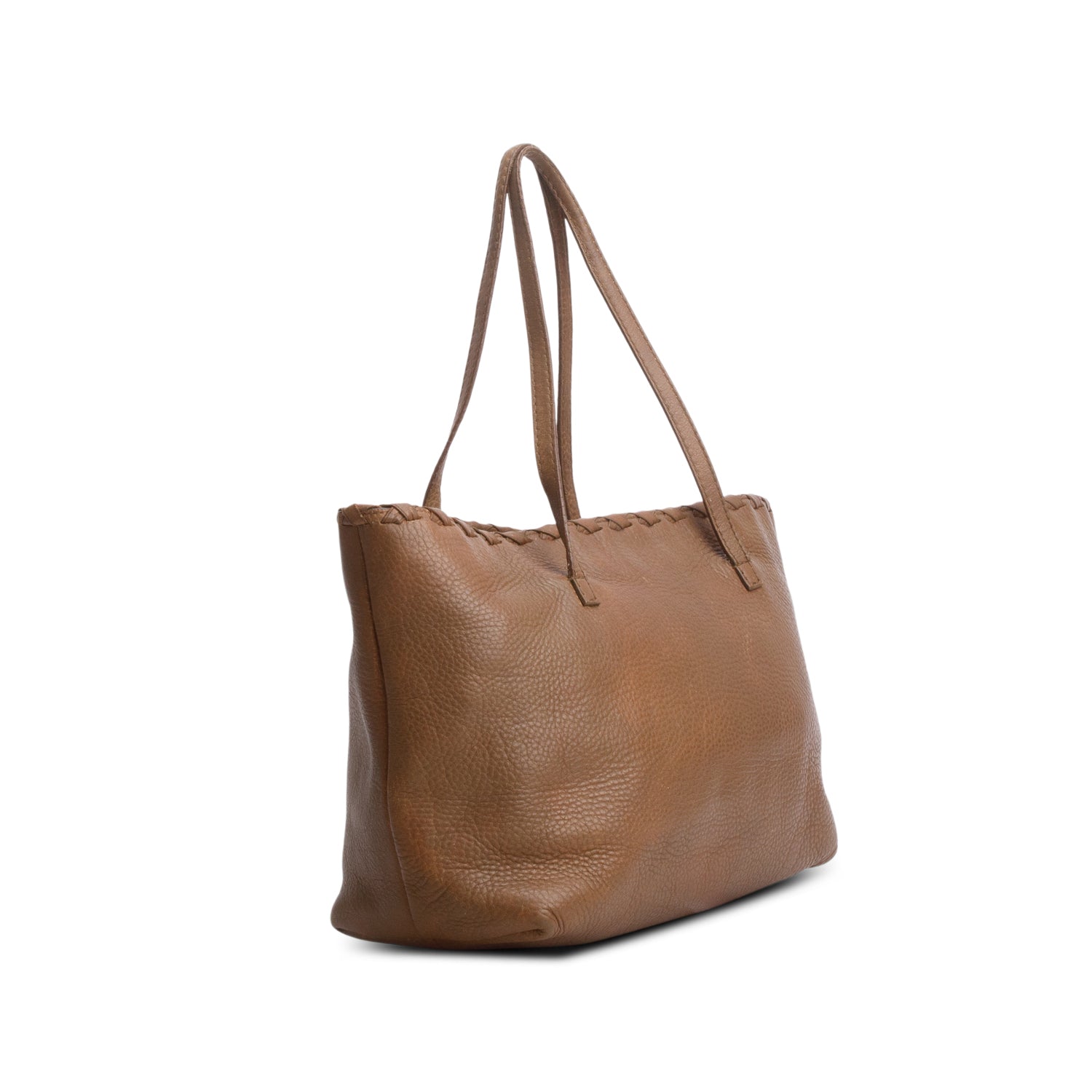 Gucci Brown Calfskin Bamboo Tassel Tote Bag