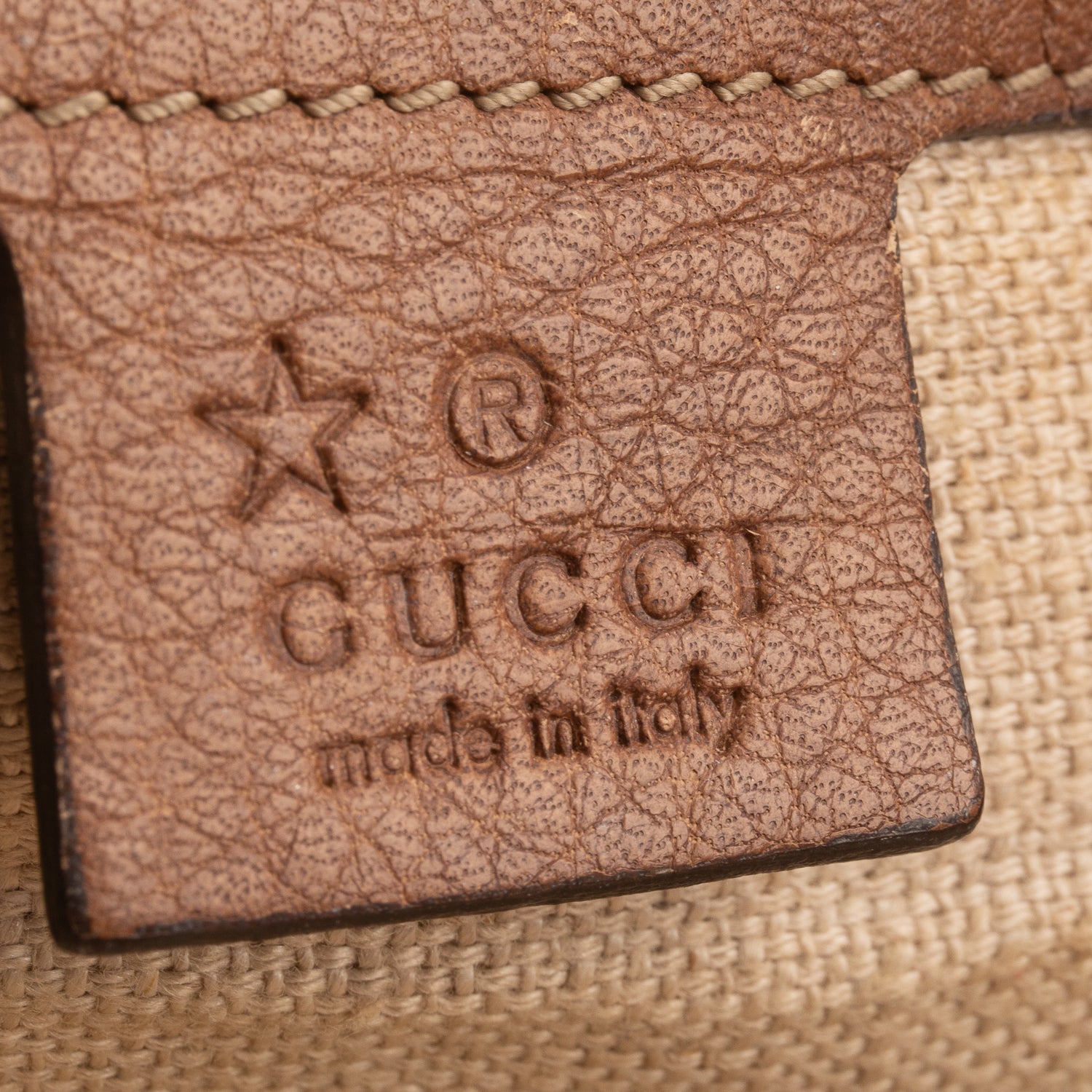Gucci Brown Calfskin Bamboo Tassel Tote Bag