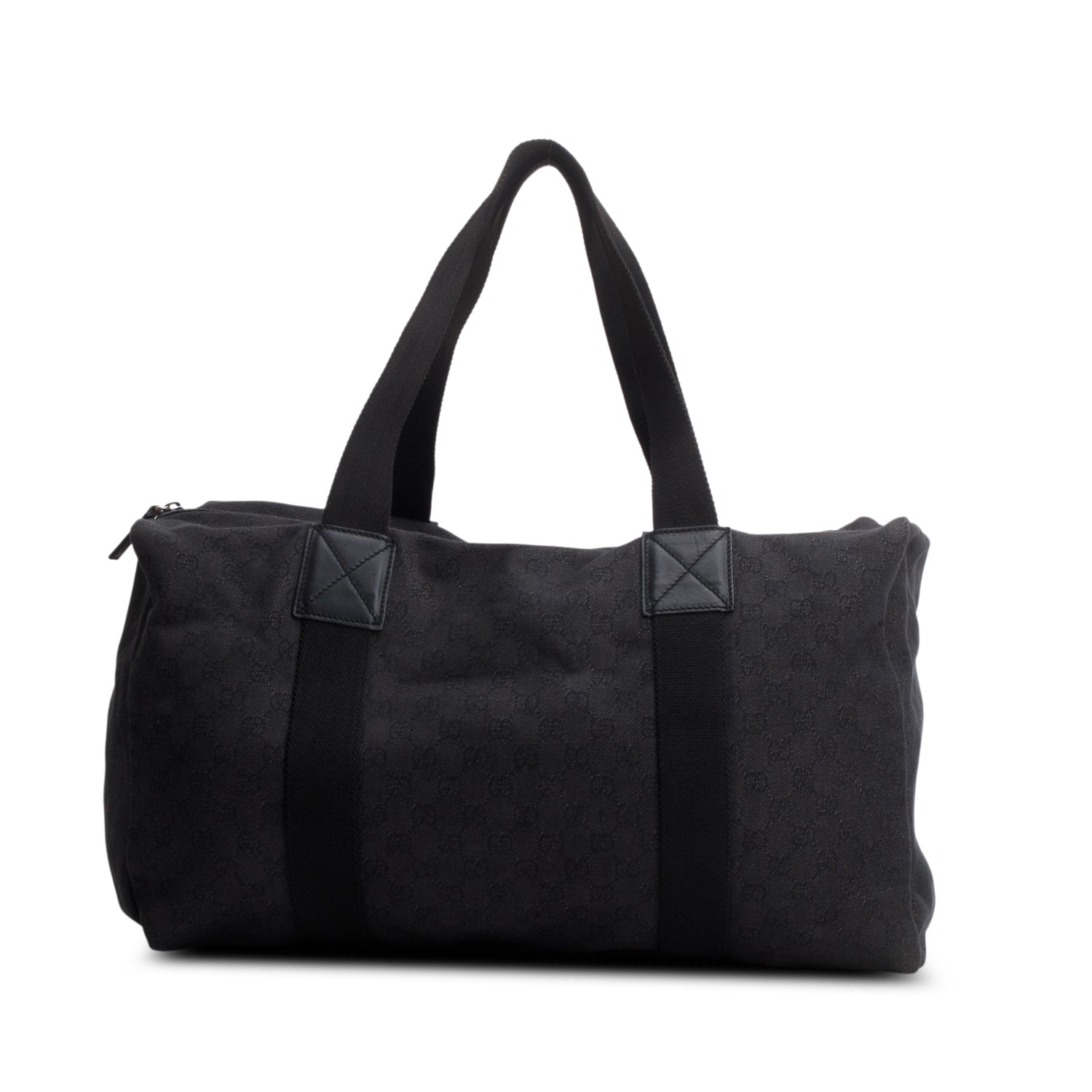 Gucci Black Denim Monogram Duffel Bag w/ Pouch