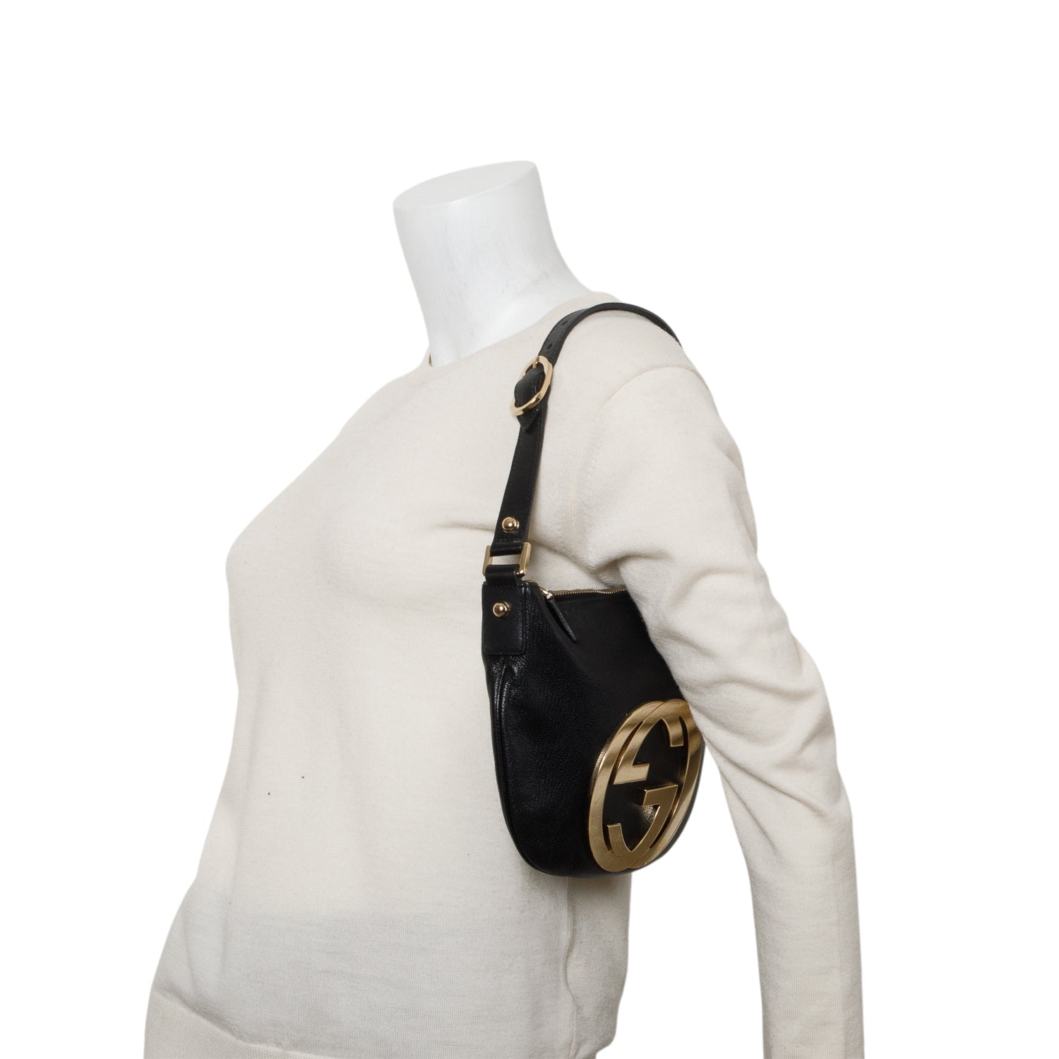 Gucci Black Calfskin Blondie Shoulder Bag