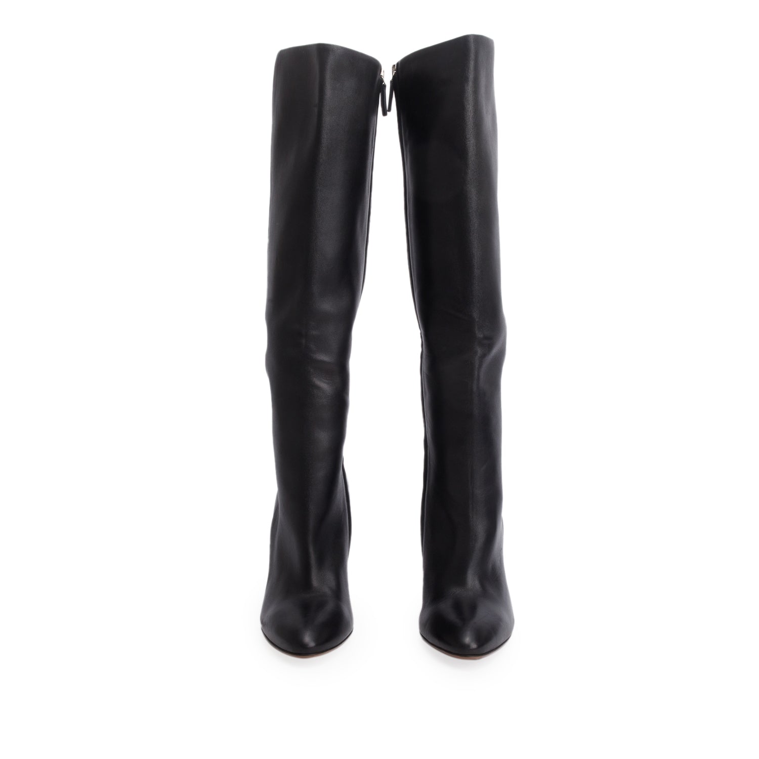 Gucci Black Calfskin Horsebit Accent Knee High Boots, Women's Size 38