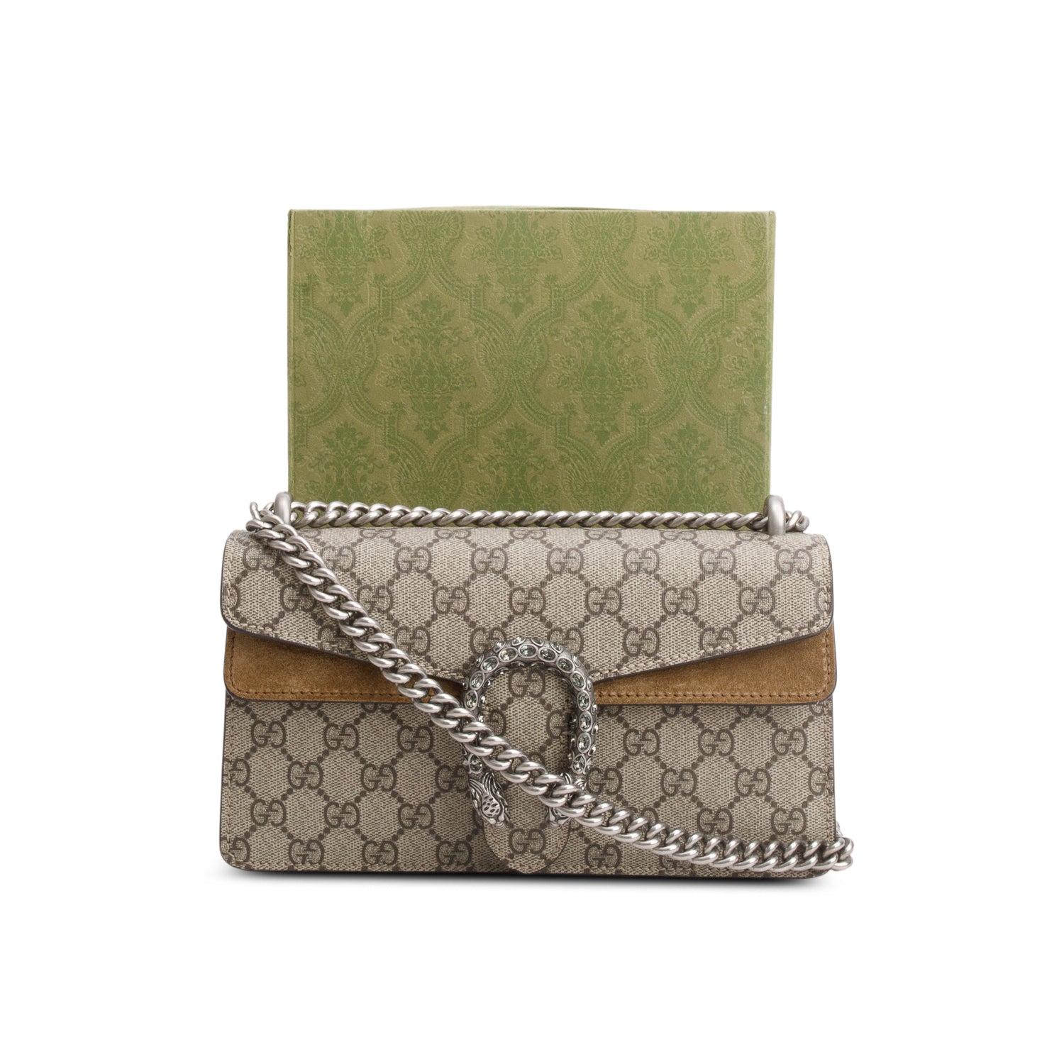 Gucci 2023 GG Supreme Monogram Medium Dionysus Shoulder Bag w/ Box & Receipt