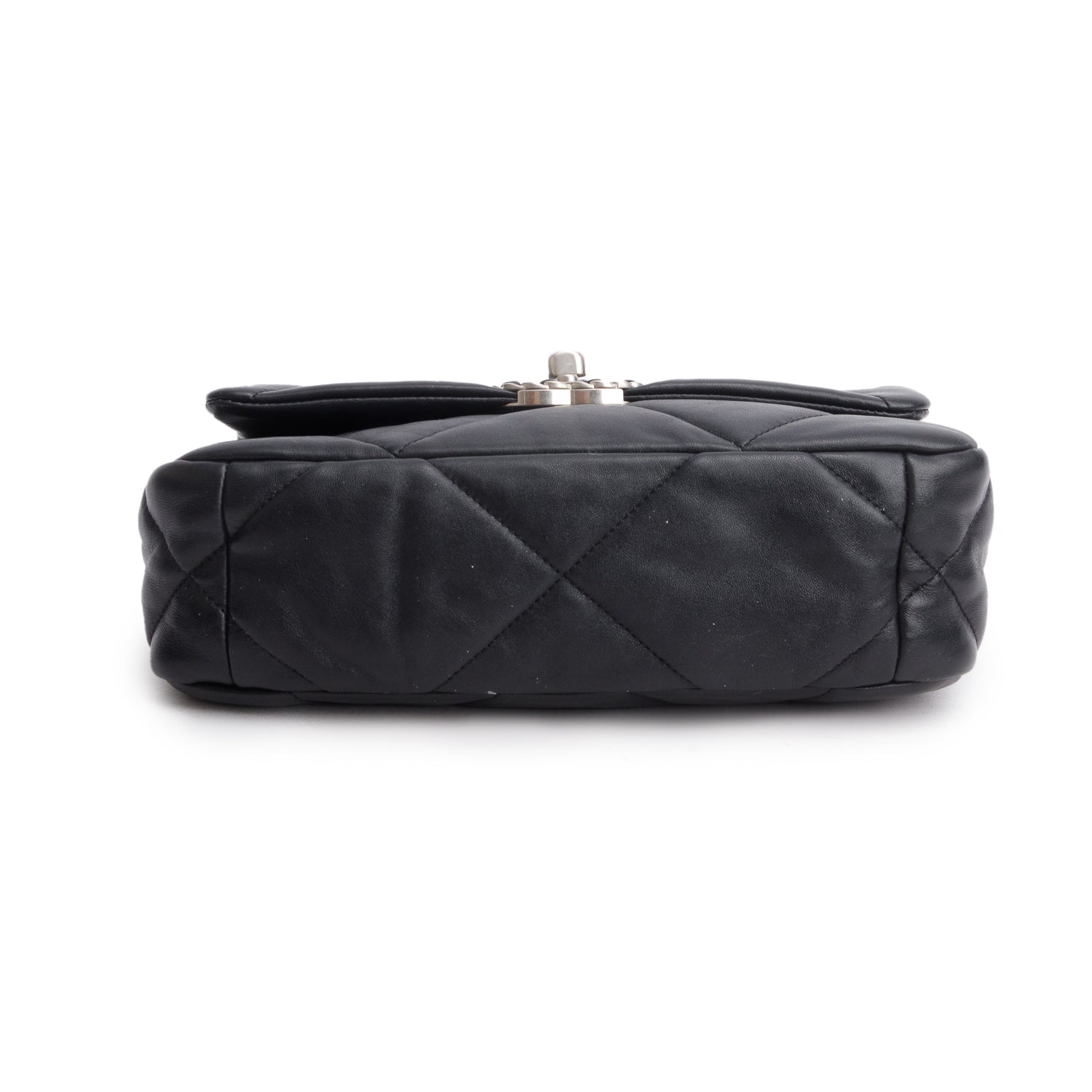 Chanel 2023 Black Lambskin Leather Medium 19 Flap Bag w/ Box & Receipt