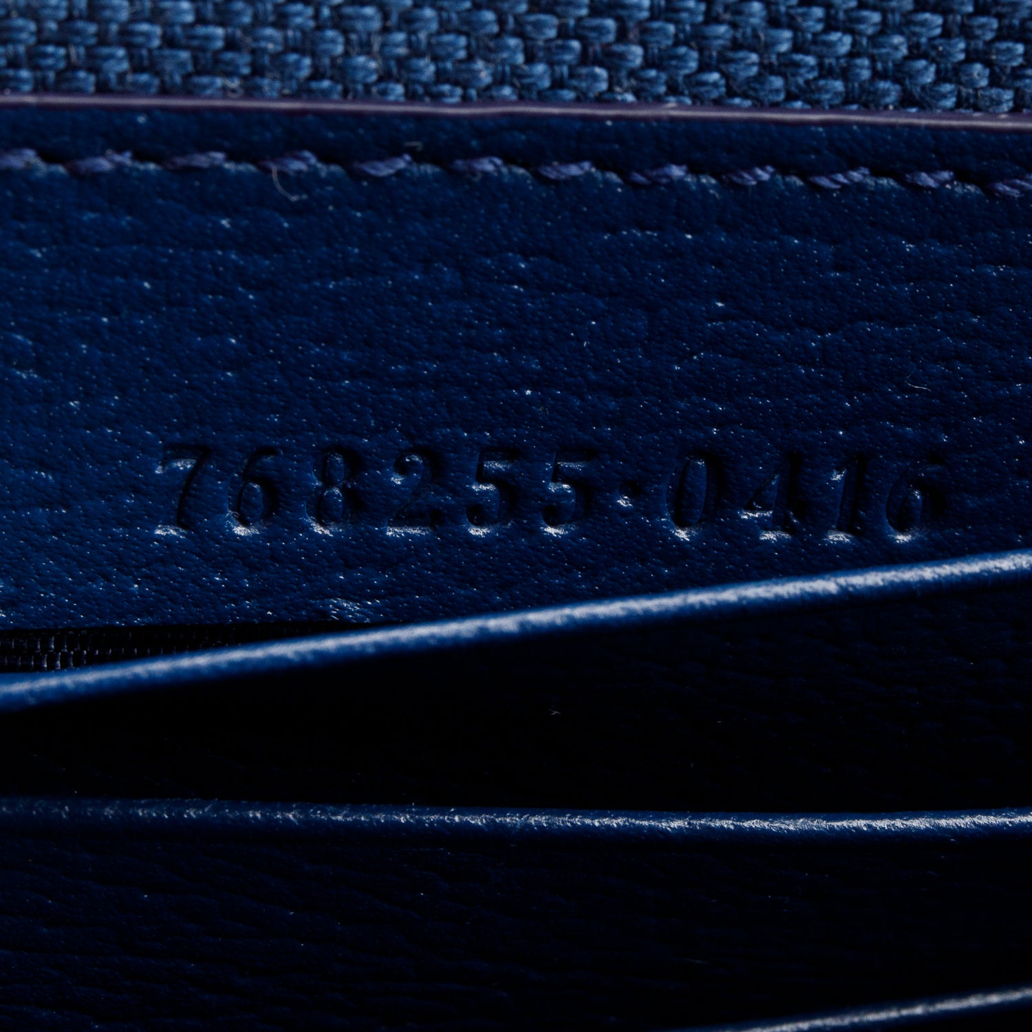Gucci GG Supreme Monogram Navy Azalea Calfskin Interlocking G Small Pouch
