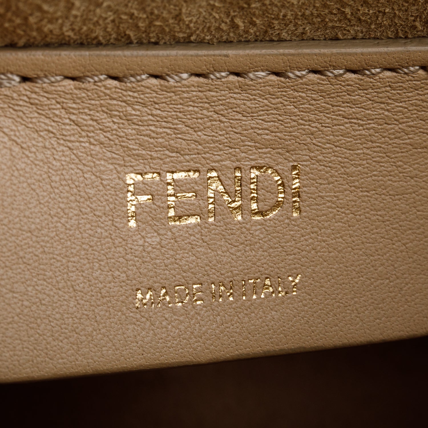 Fendi Vitello Liberty Bi-Color FF 1974 Embossed Chain Strap Kan I Shoulder Bag w/ Box
