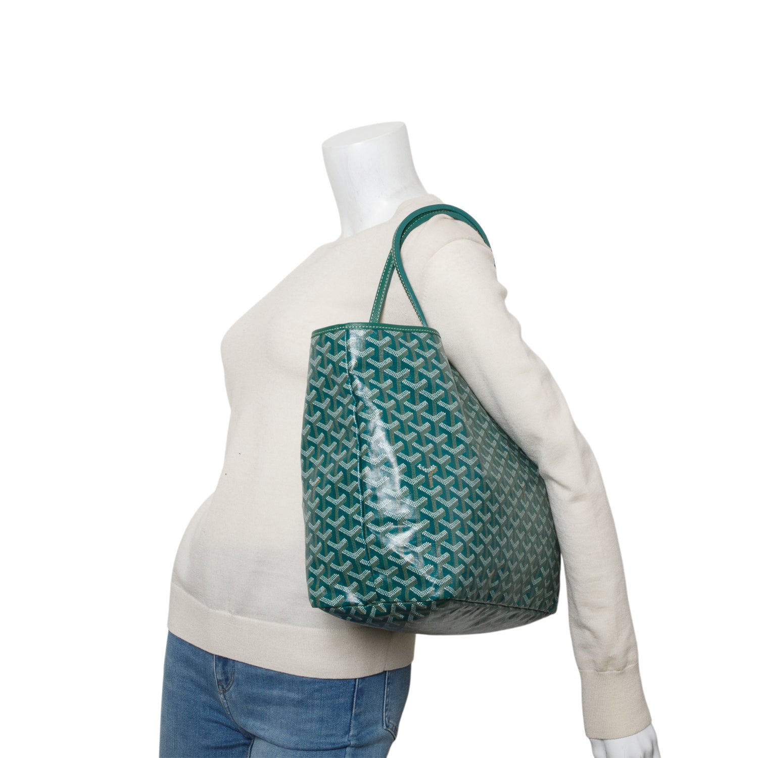 Goyard 2023 Green Saint Louis PM w/ Pouch