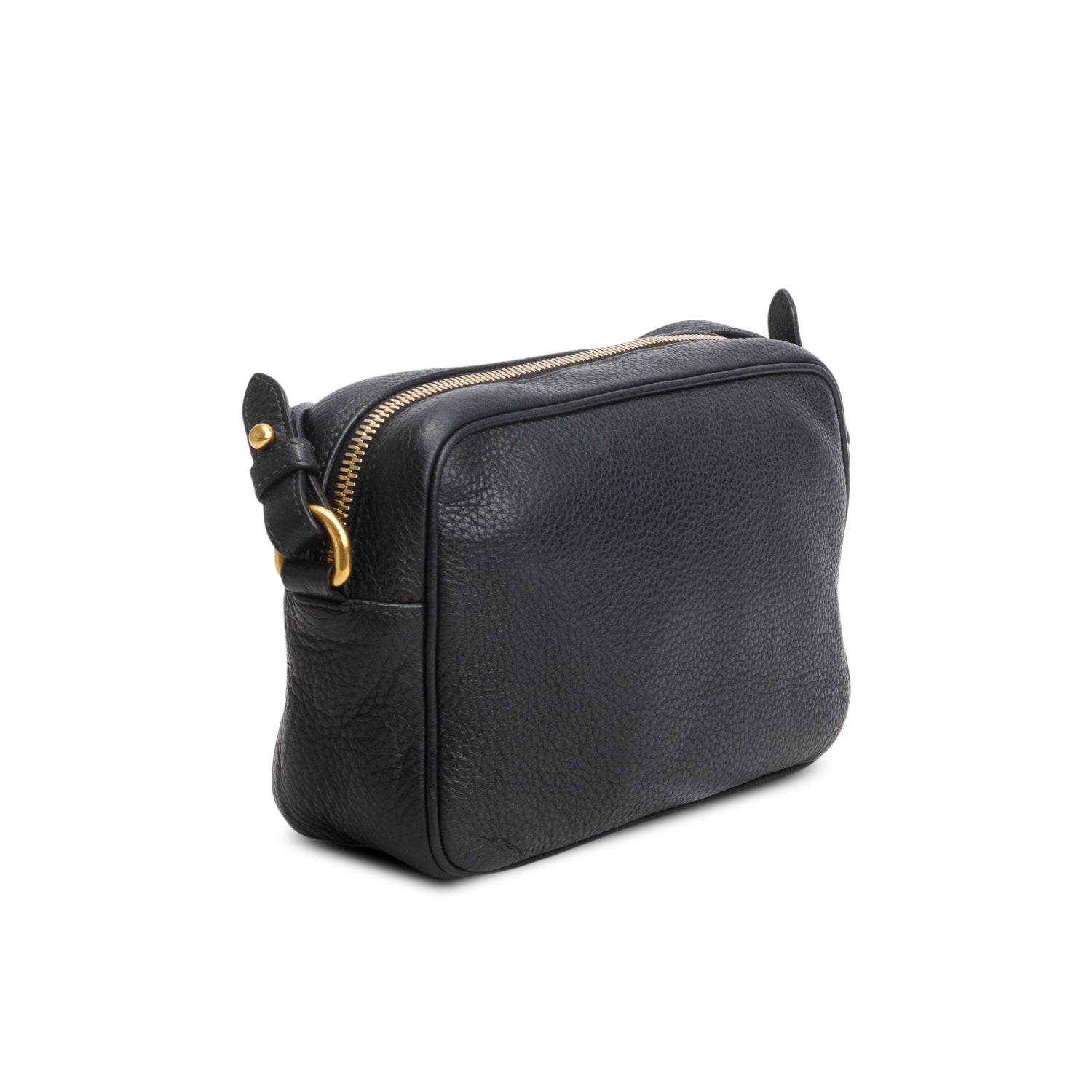 Prada Black Vitello Phenix Camera Bag w/ Authenticity Card