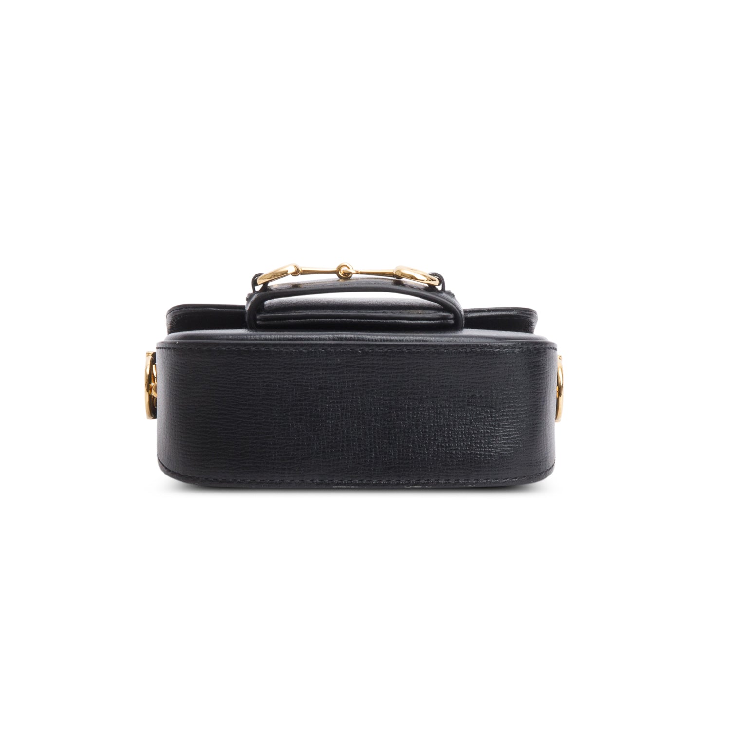 Gucci Black Azalea Calfskin Web Monogram Horsebit 1955 Wallet on Strap w/ Box
