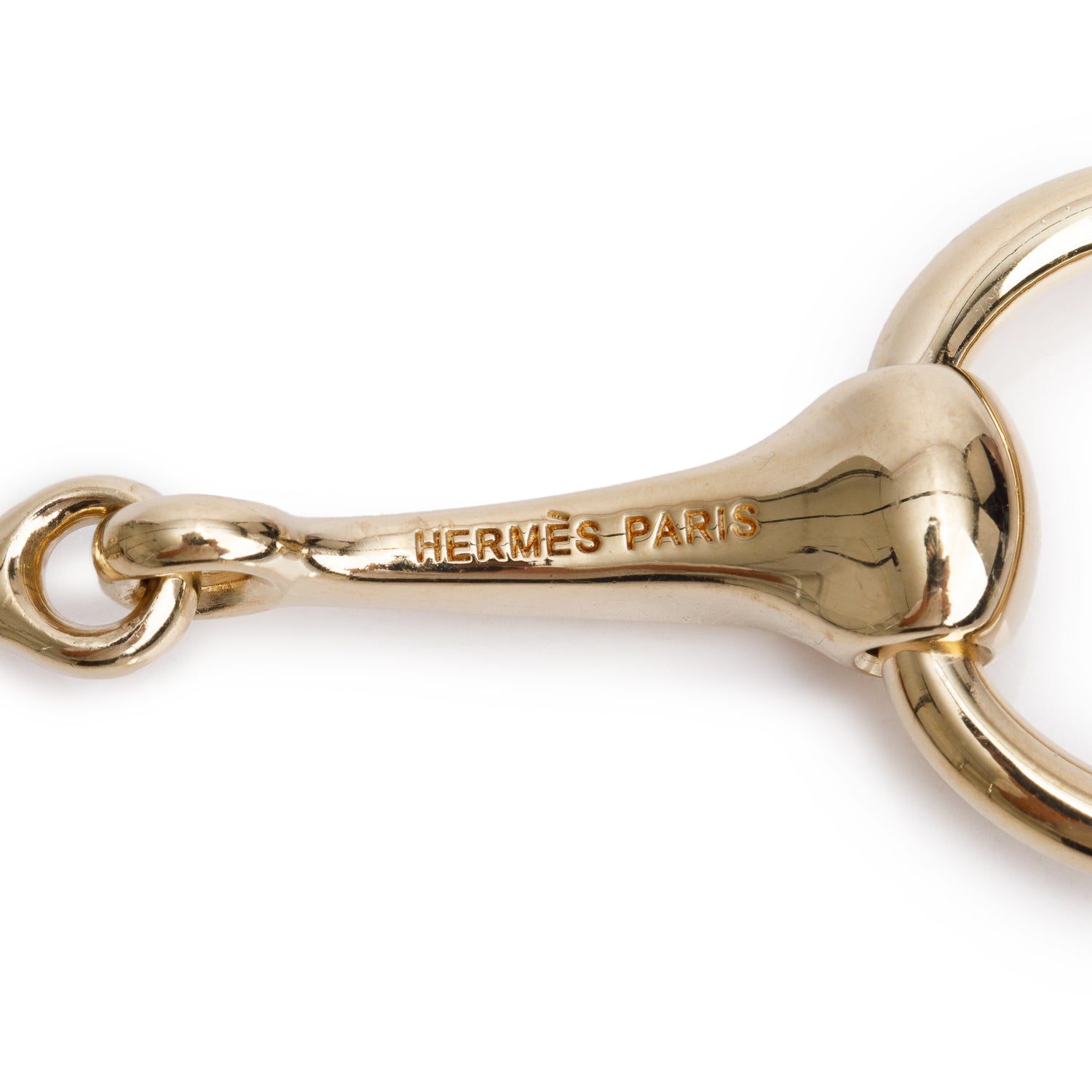 Hermes Gold-Plated Metal Mors Scarf 90 Ring