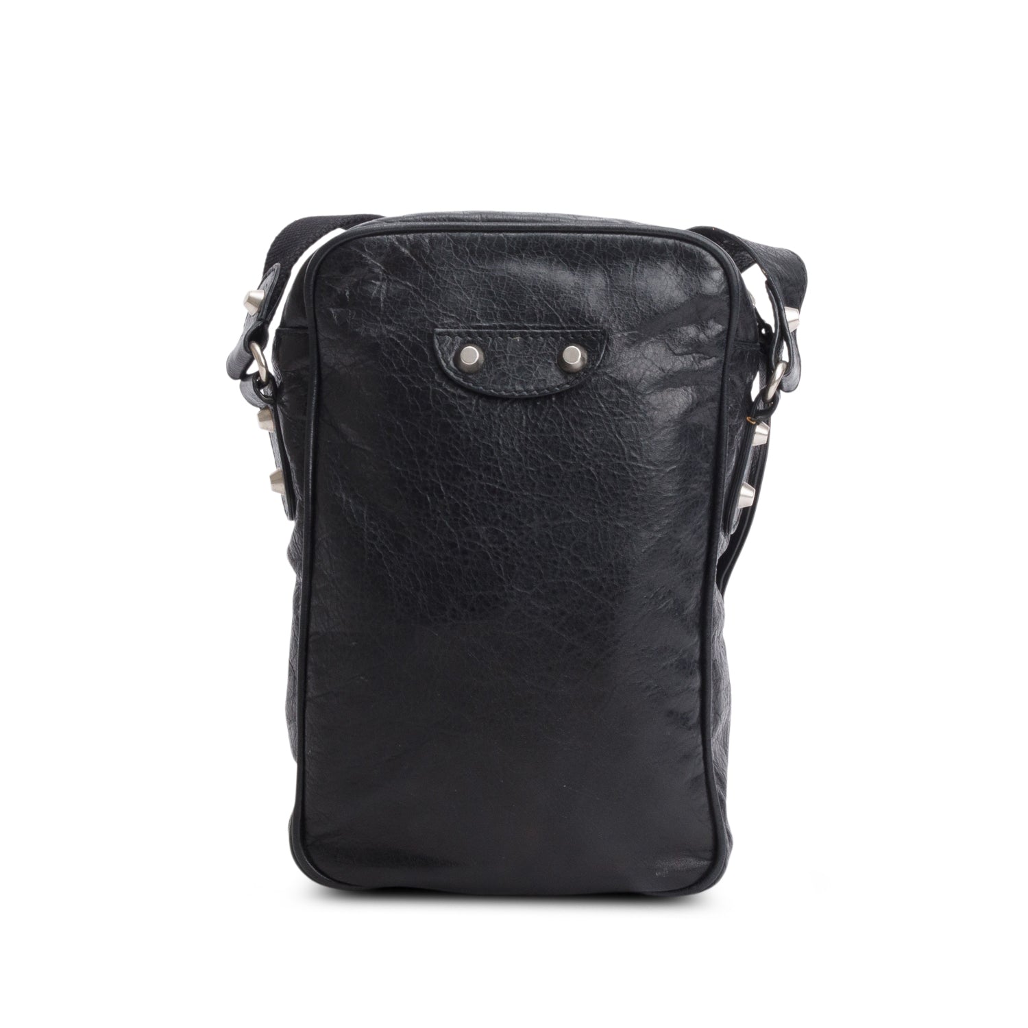 Balenciaga Lambskin Motocross Classic Reporter Bag