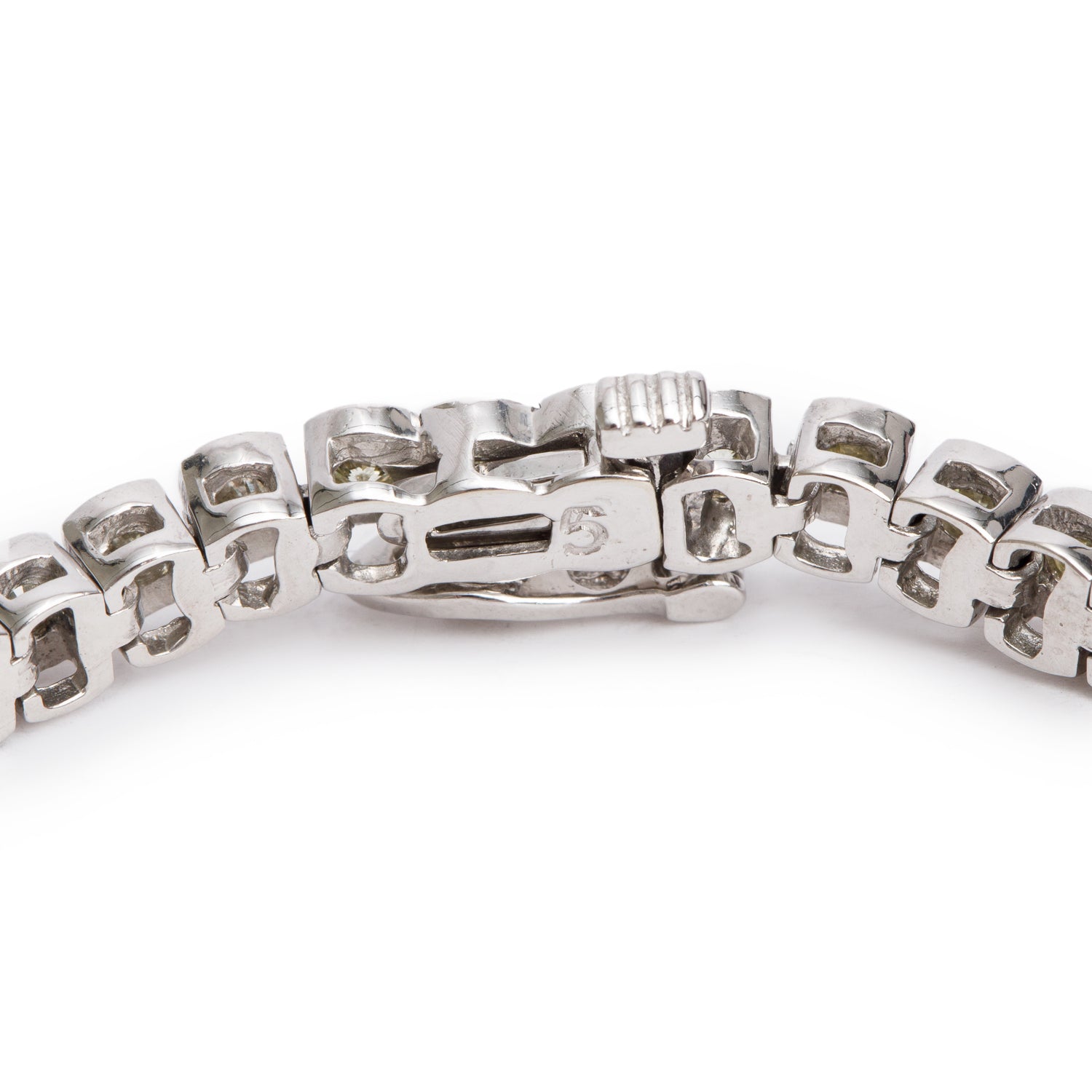 14k White Gold 3.17 tcw. Diamond Tennis Bracelet