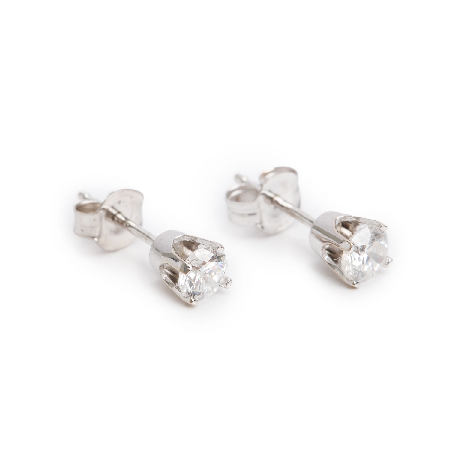 14k White Gold 0.50 tcw. Diamond Stud Earrings