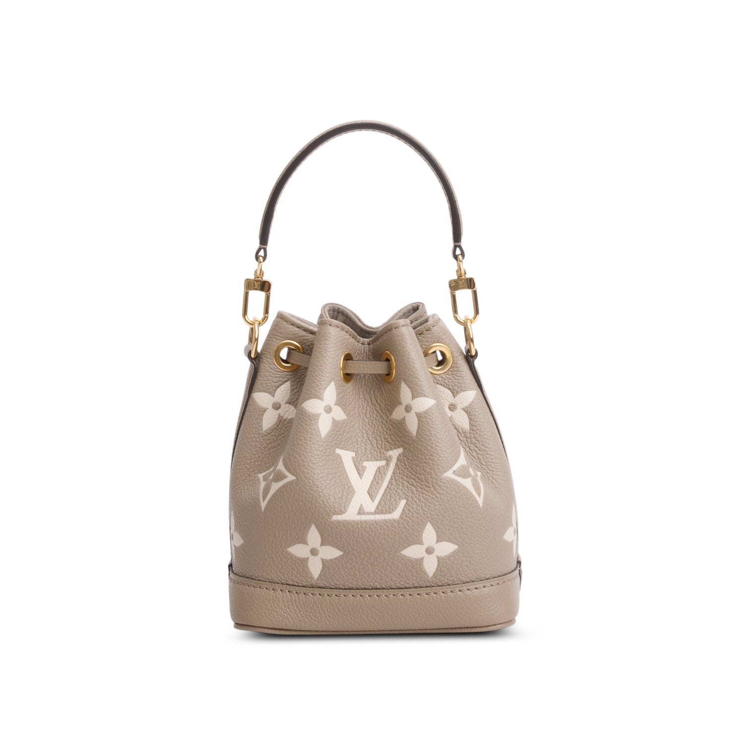 Louis Vuitton 2024 Tourterelle Empreinte Monogram Giant Nano Noe w/ Receipt & Strap