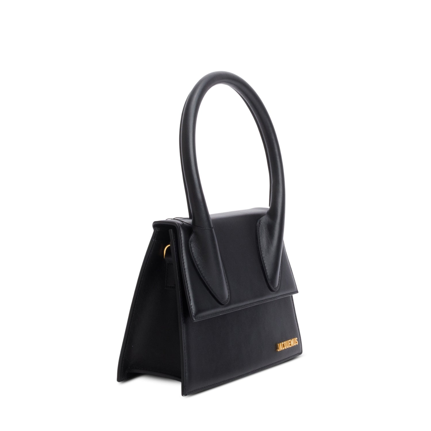 Jacquemus Black Leather Le Grand Chiquito Bag w/ Strap