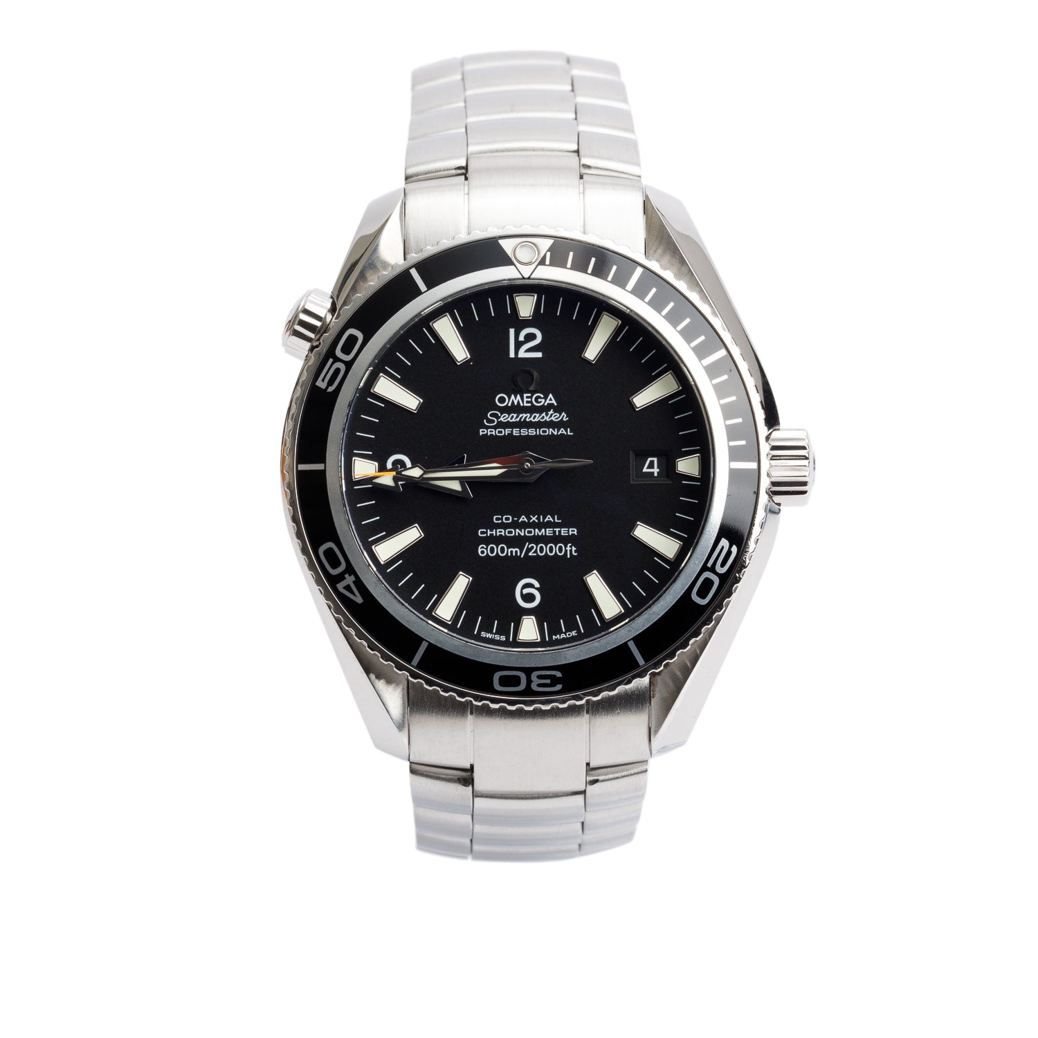 Omega Stainless Steel Seamaster Planet Ocean 600M Co-Axial Chronometer 42 MM Automatic Watch w/ Box & Papers