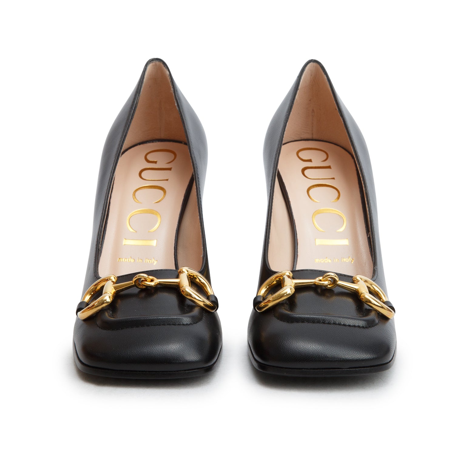 Gucci Black Malaga Kid Horsebit 75mm Pumps, Women's Size 38.5 w/ Box