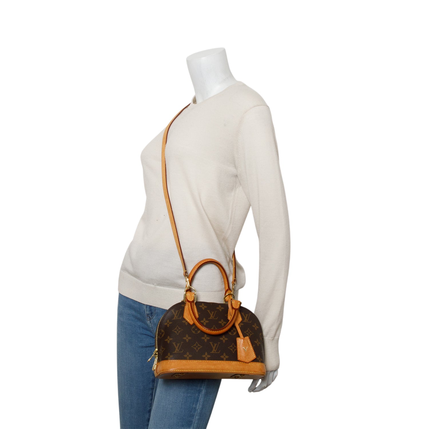 Louis Vuitton Monogram Alma BB w/ Strap & Receipt