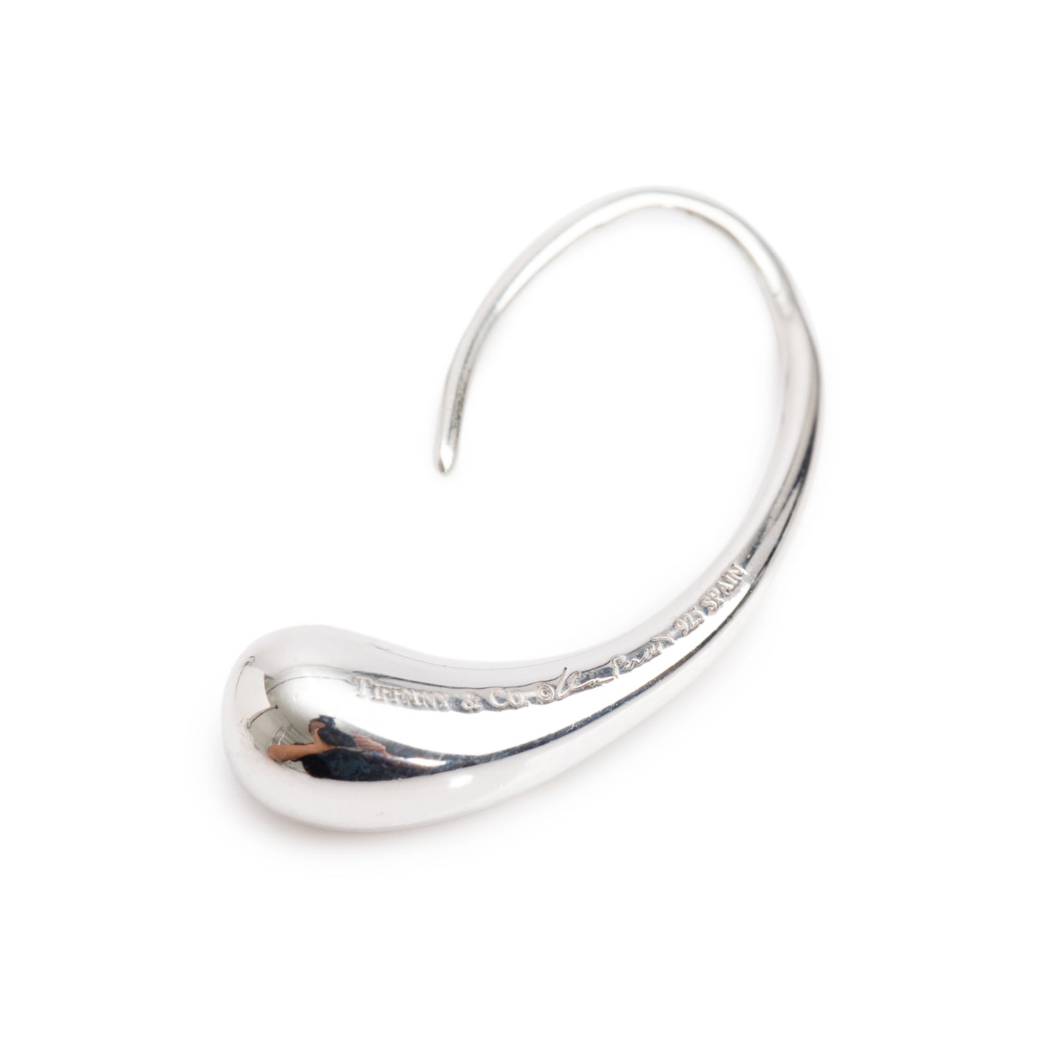 Tiffany & Co. Elsa Peretti Sterling Silver Teardrop Hoop Earrings