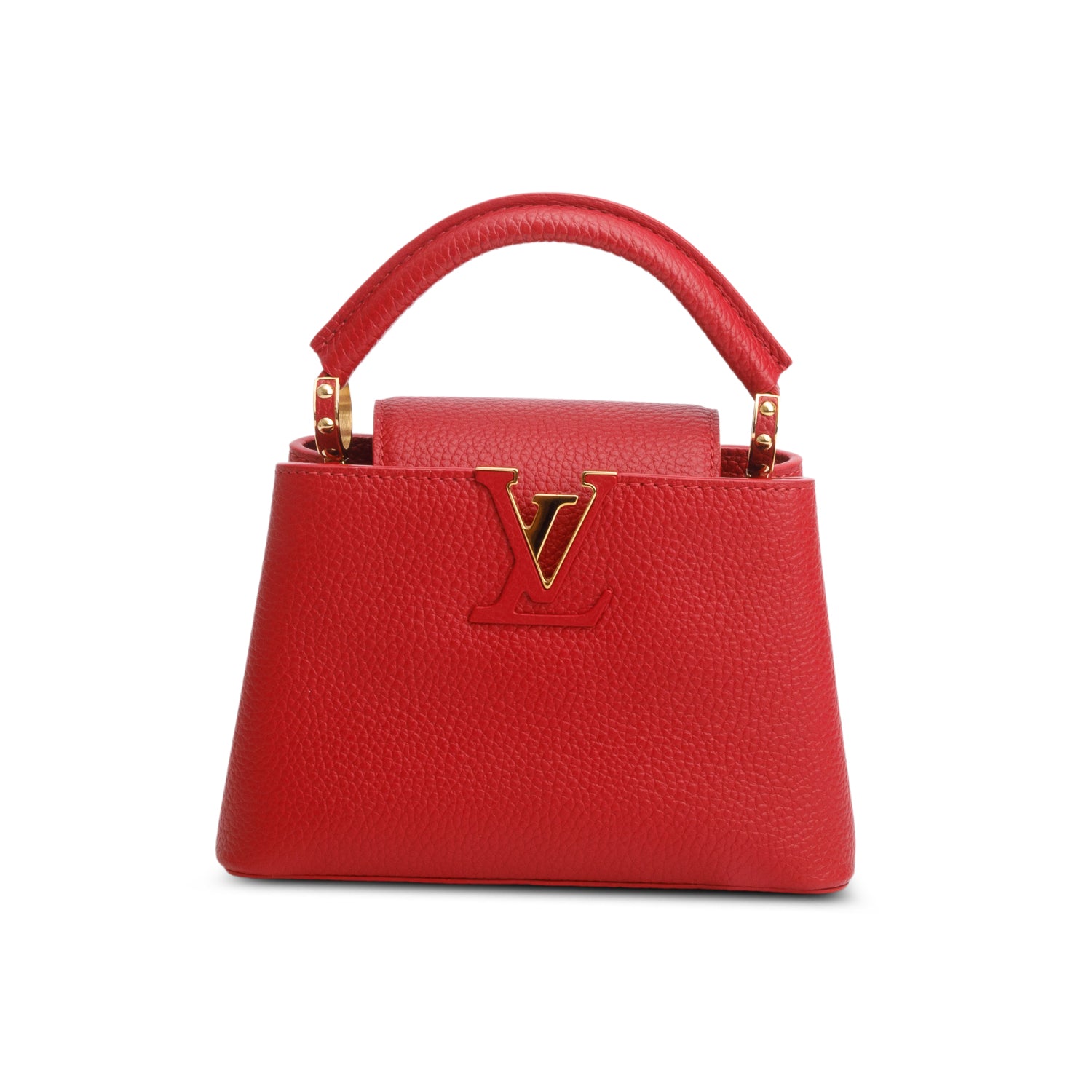 Louis Vuitton 2022 Red Taurillon Mini Capucines w/ Strap & Receipt