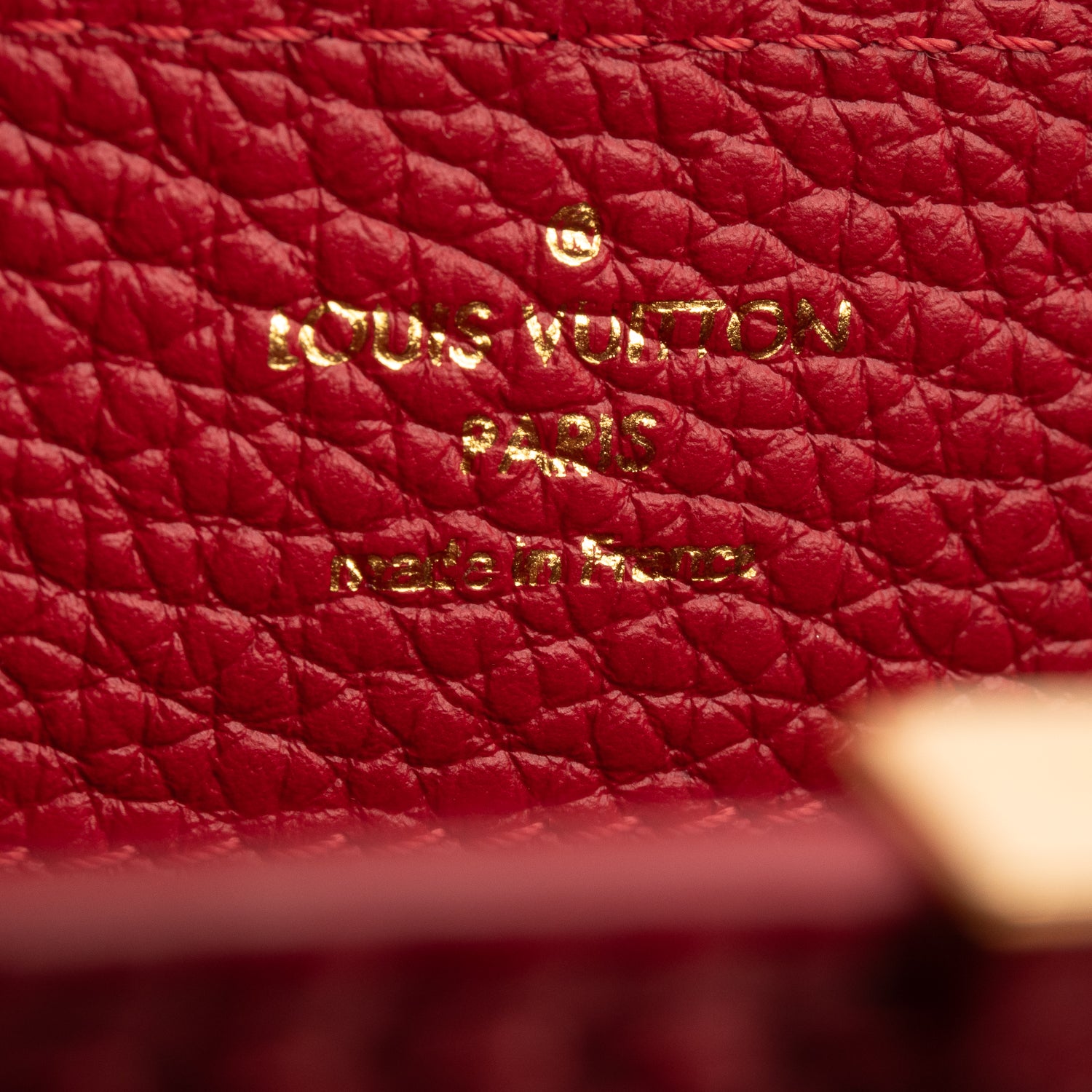 Louis Vuitton 2022 Red Taurillon Mini Capucines w/ Strap & Receipt