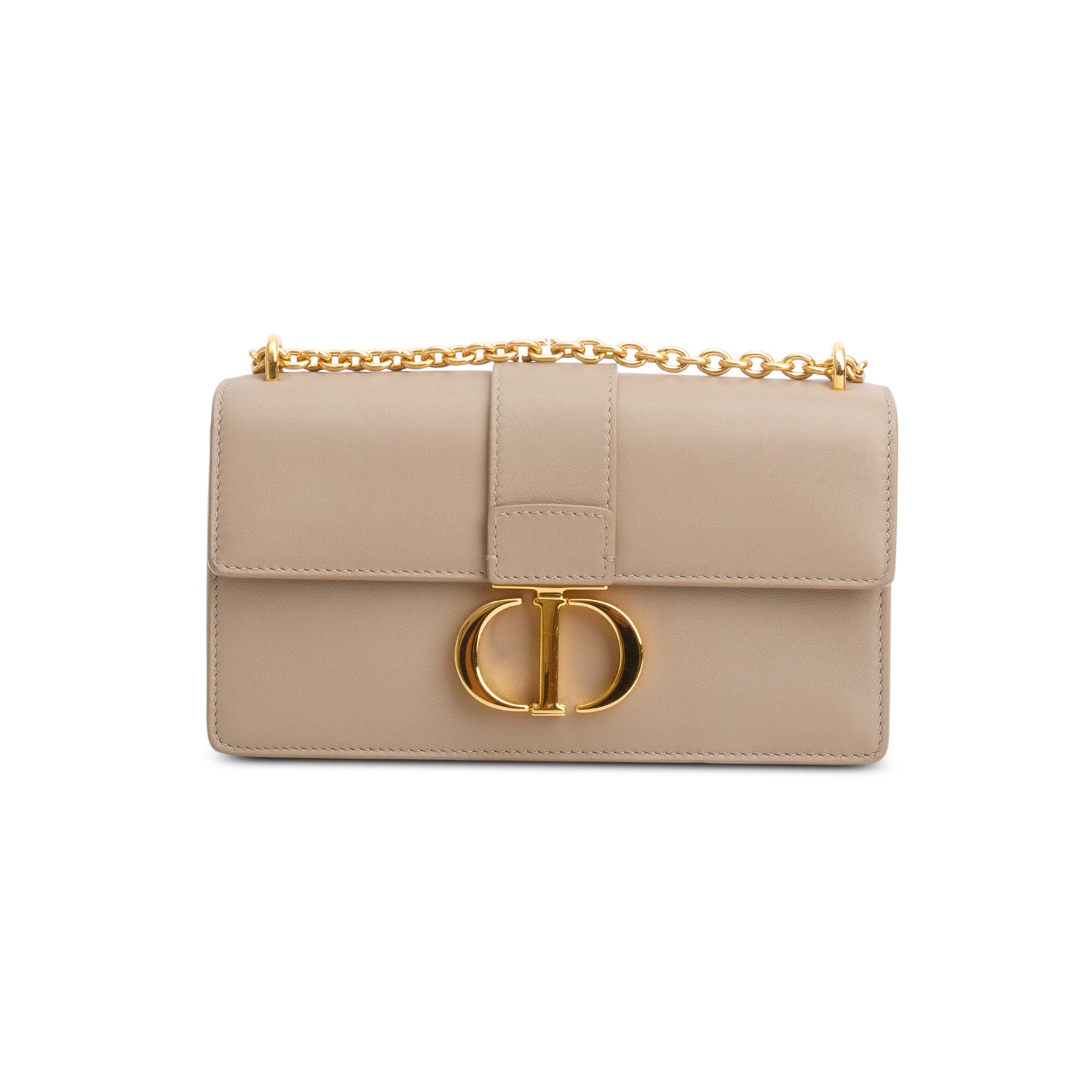 Christian Dior 2022 Brown Calfskin 30 Montaigne East-West Chain Bag w/ Box